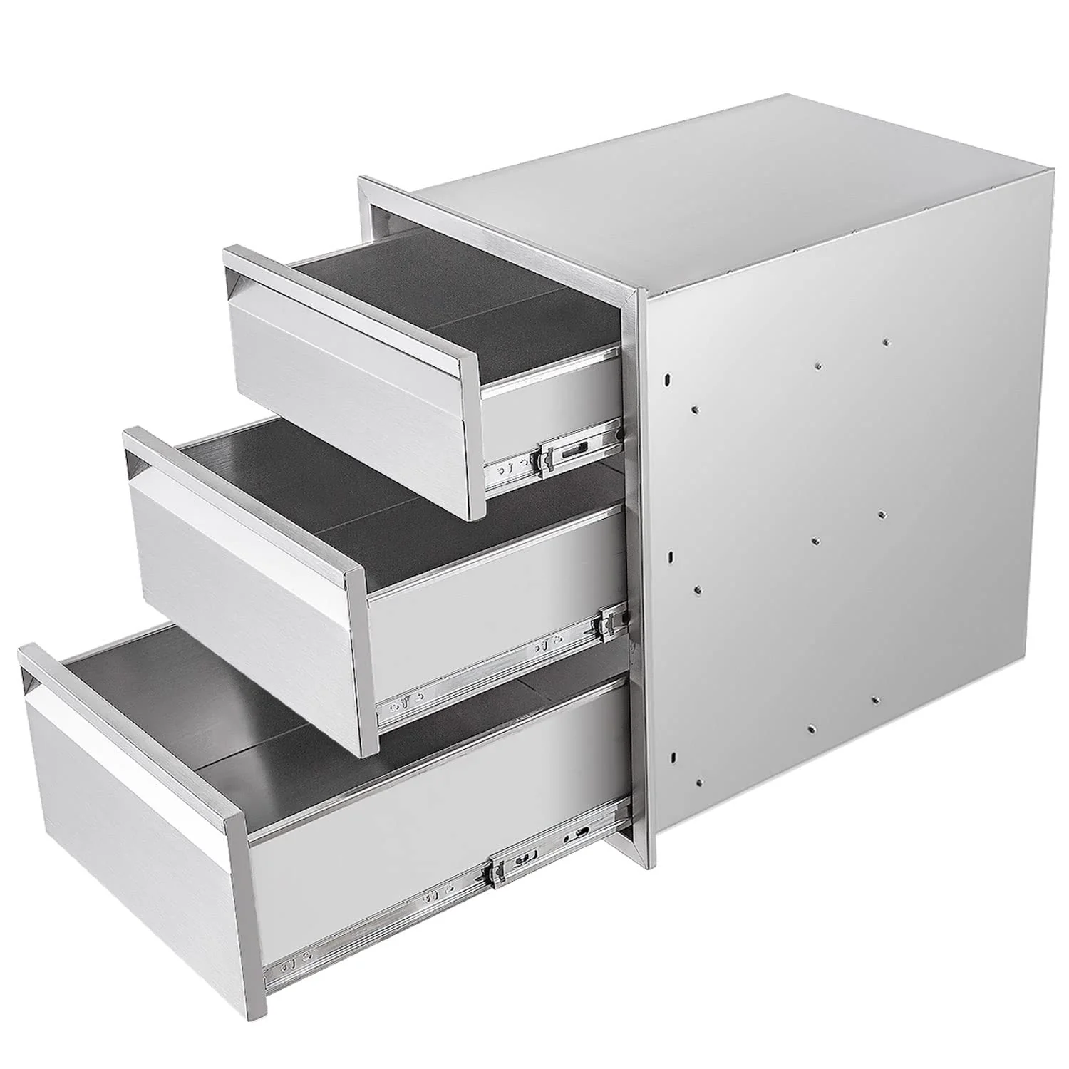 Atatod 14 W Outdoor Kitchen Drawer Stainless Steel BBQ Triple Drawer