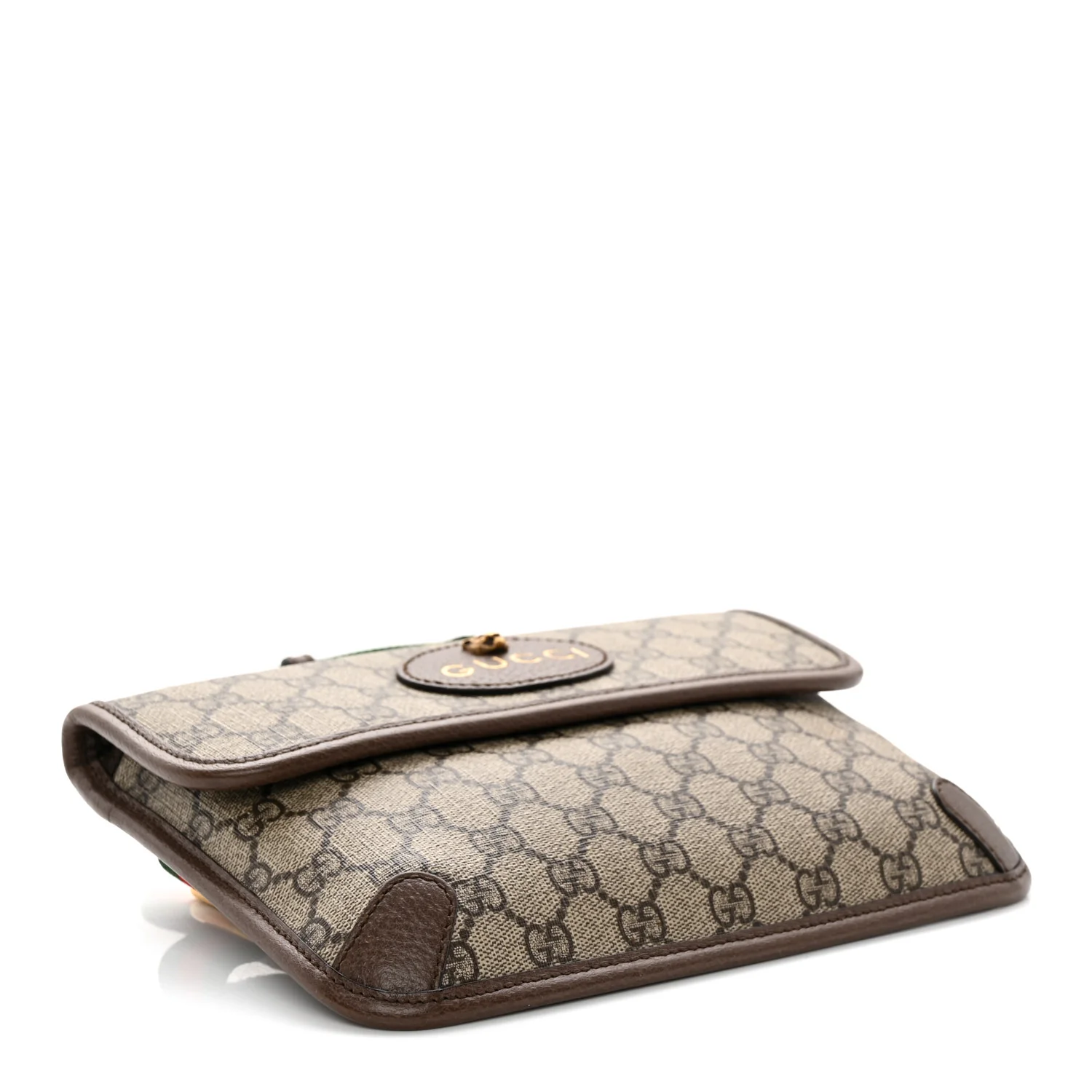 GG Supreme Monogram Neo Vintage Web Belt Bag Brown