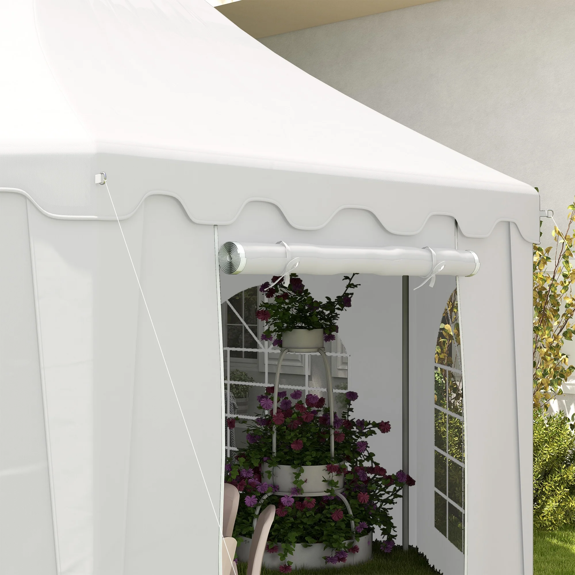 22.3' x 16.4' White Event Outdoor Canopies, Portable(22' x 16') - Image 10