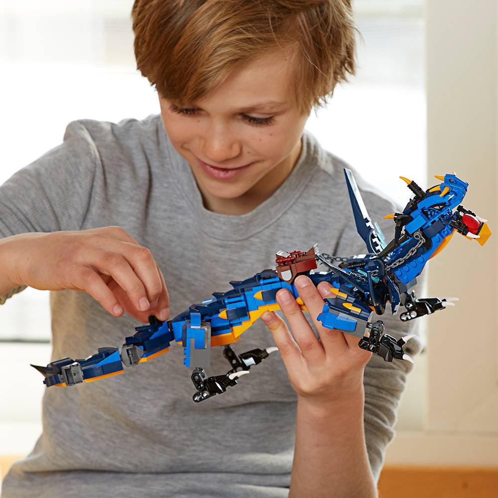 NINJAGO Masters of Spinjitzu: Stormbringer 70652 Ninja Toy Building Kit with Blue Dragon Model for Kids. Best Playset Gift for Boys (493 Piece) - Image 3