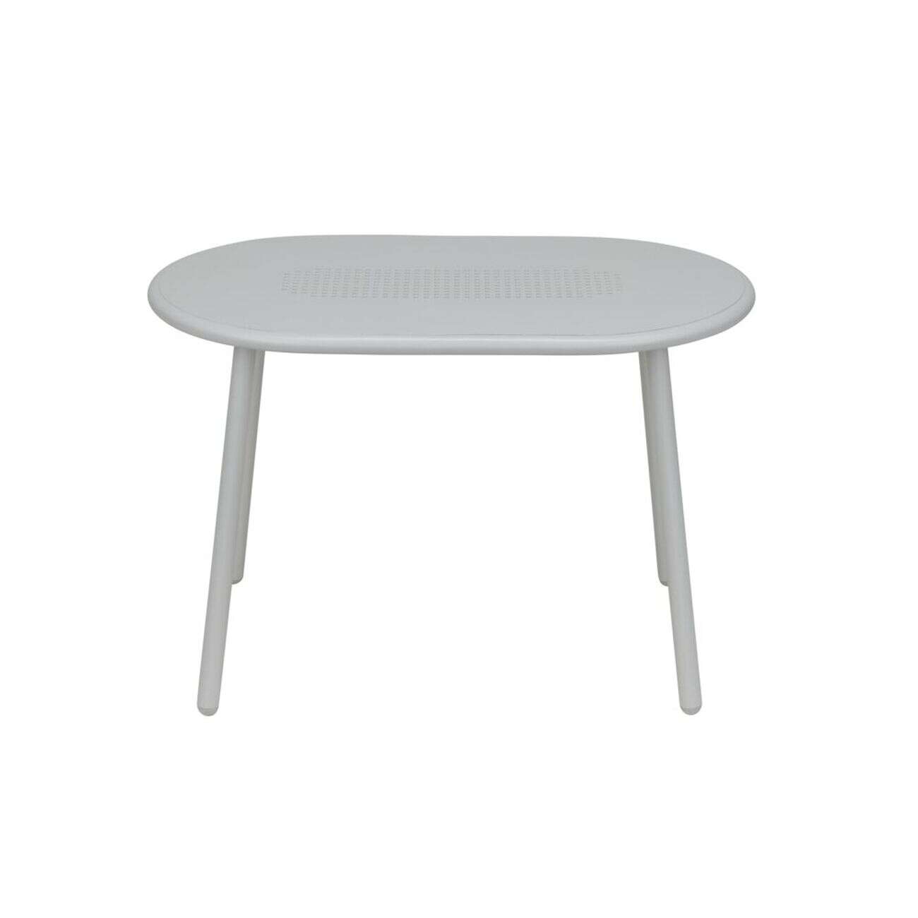 Table basse Faro métal gris clair 60x35xH40cm