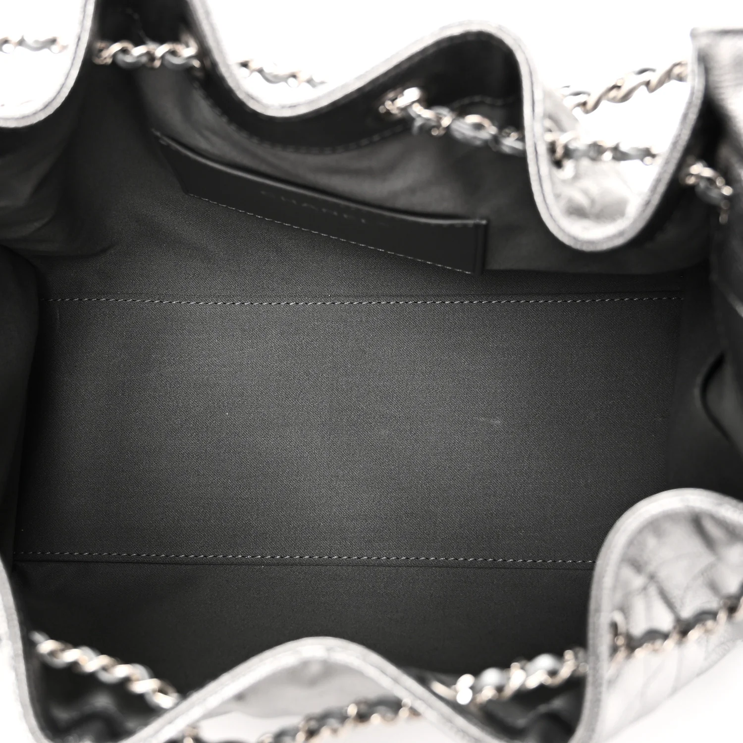 Metallic Caviar Quilted Small Chanel 25 Handbag Anthracite