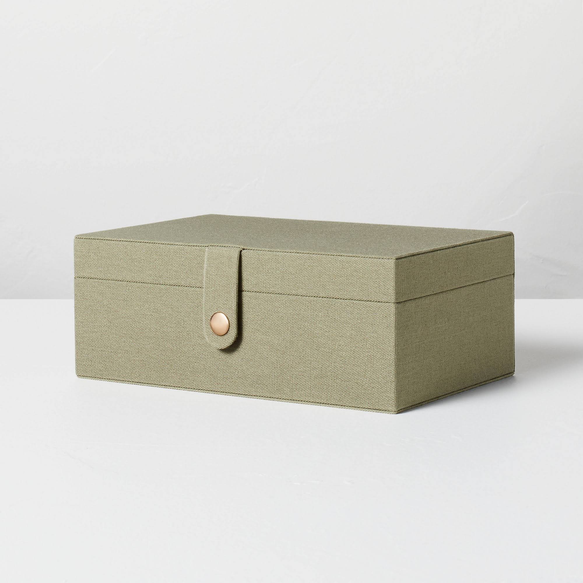 Large Fabric Storage Box Dark Green - Hearth & Hand with Magnolia