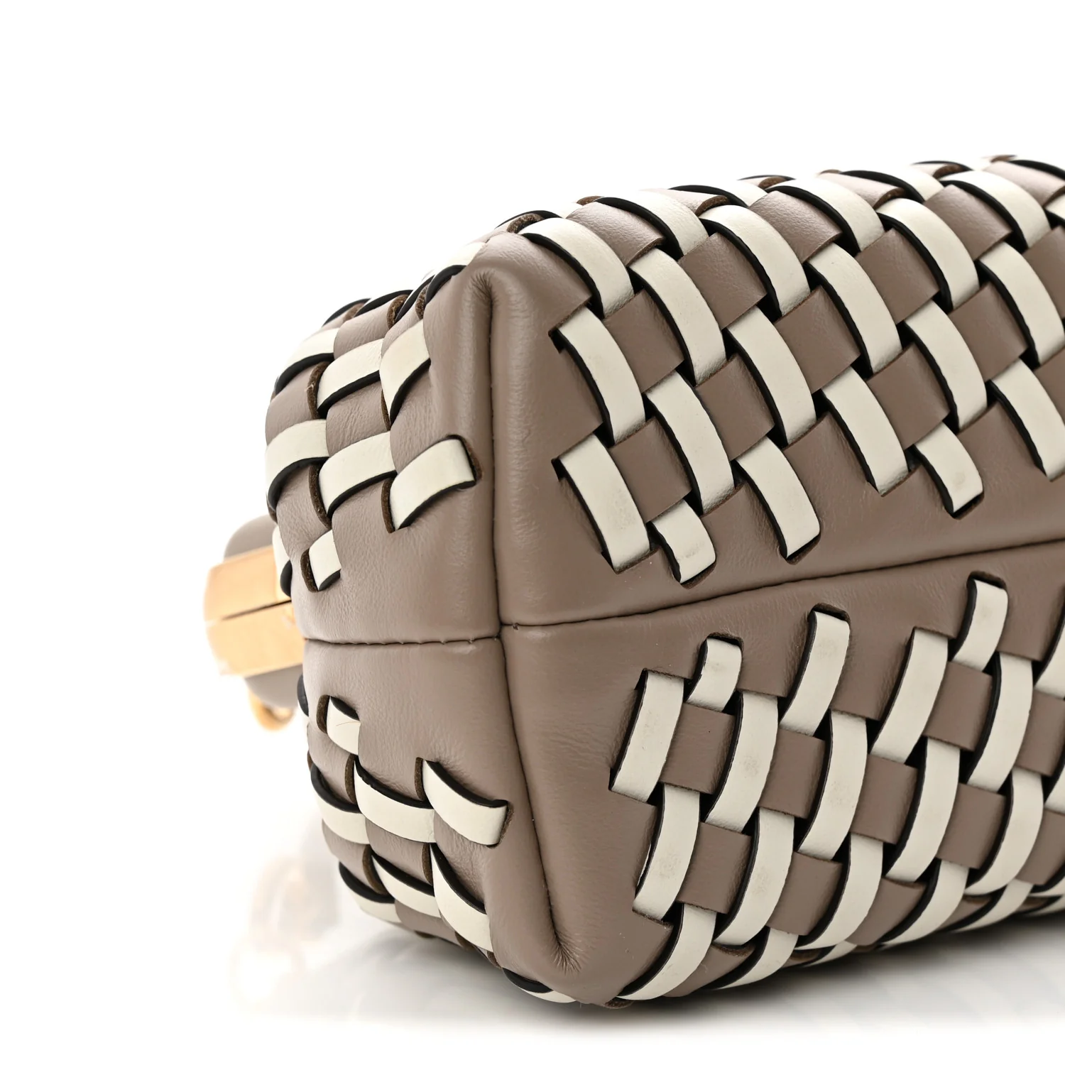 Vitello Grace Intreccio Nappa Small Fendi First Tortora White Rice