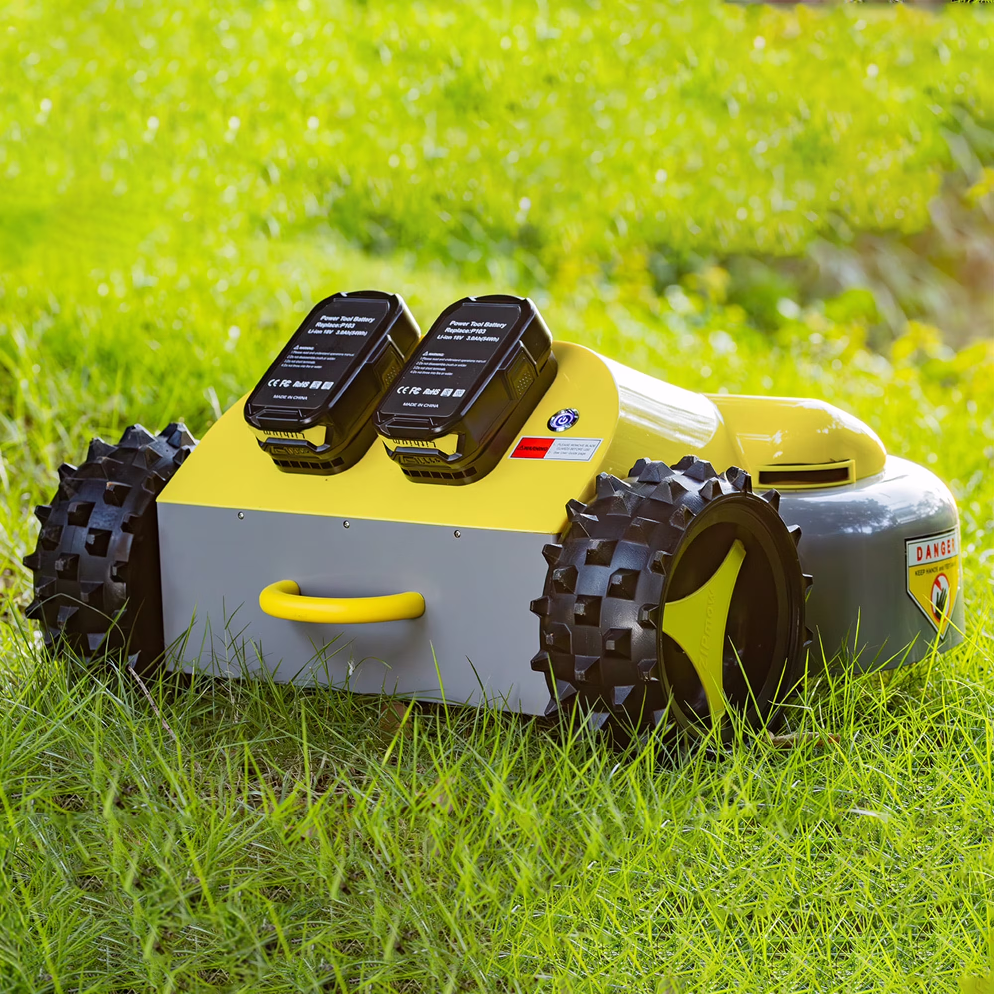 A106-RC Self-Propelled Cordless Lawn Mower Remote Control, AWD, 45�� Slope Climbing, 2-3 Inch Cutting Height, 60Min Runtime with Dual 3Ah Batteries, 17lbs Ultra-Lightweight