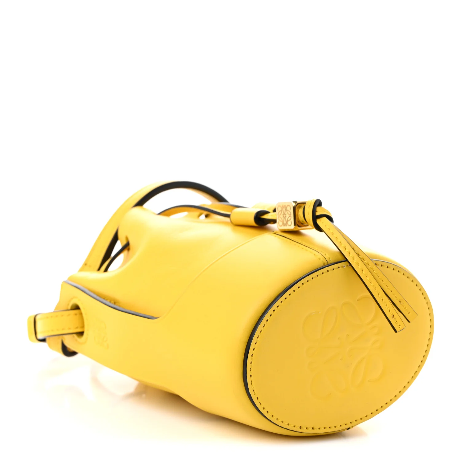 Calfskin Mini Balloon Bucket Bag Yellow