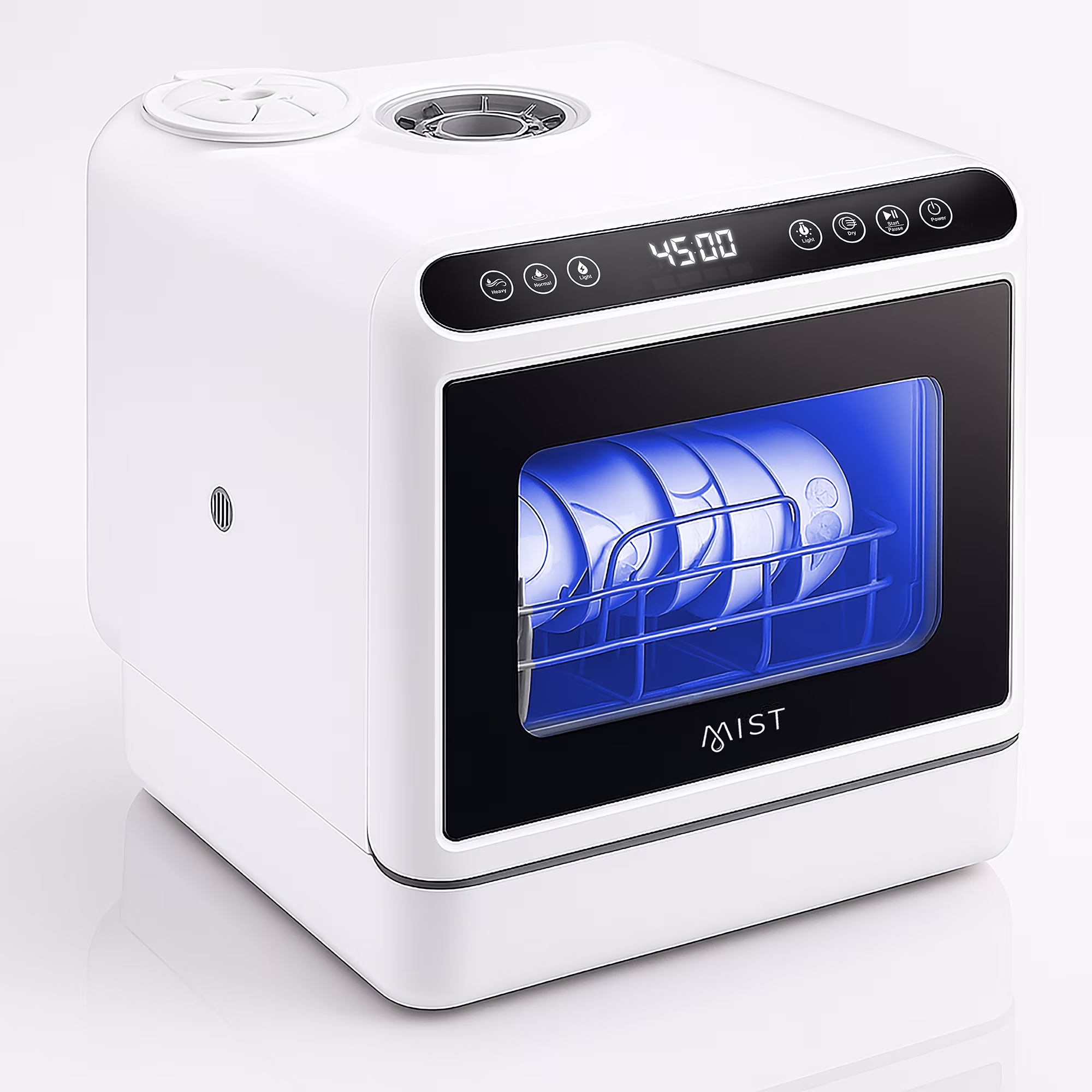 Portable Countertop Dishwasher with 4 Washing Programs and 360 Dual Spray