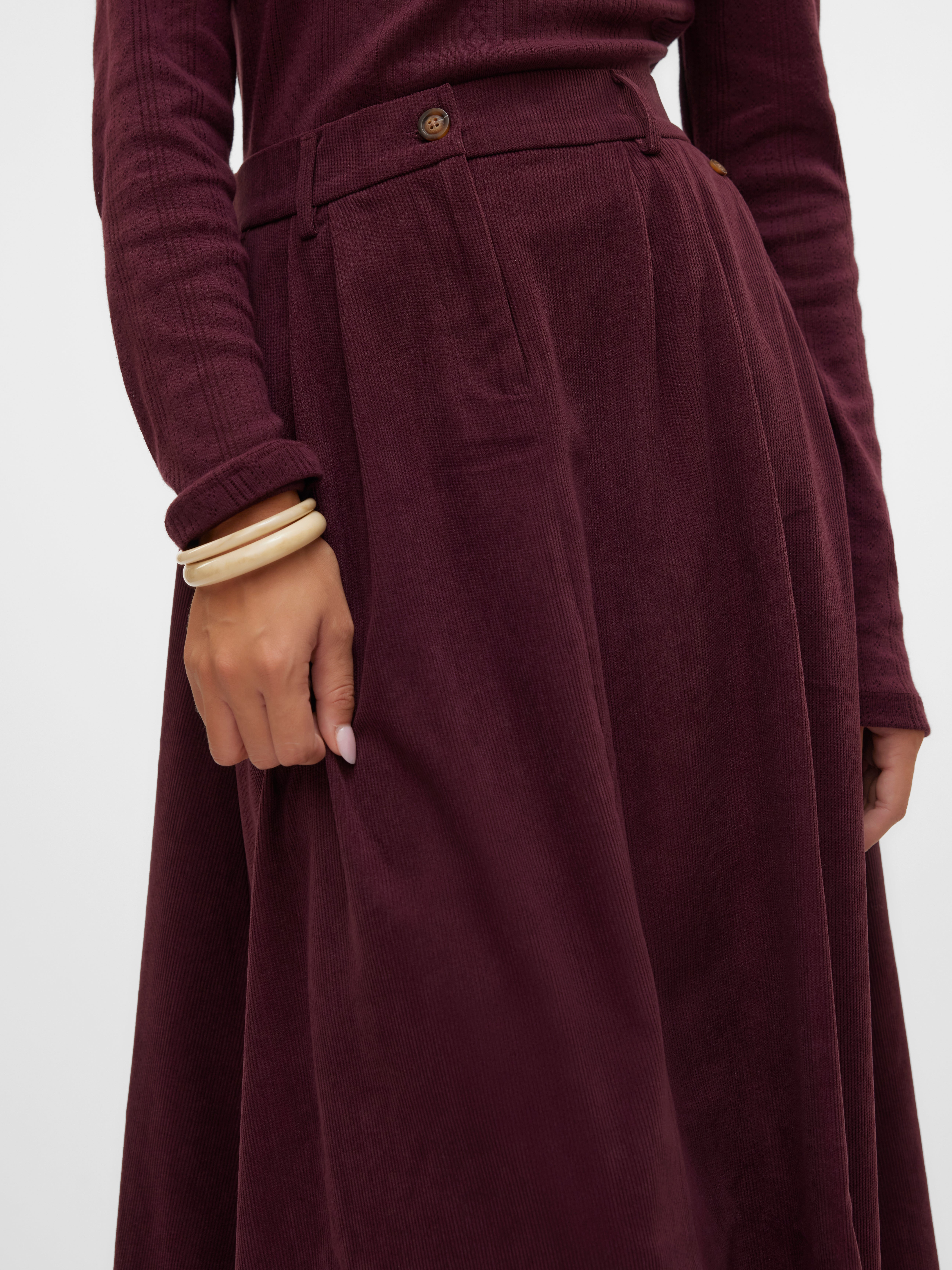 VERO MODA® VMVIENNA High waist Corduroy Midi skirt