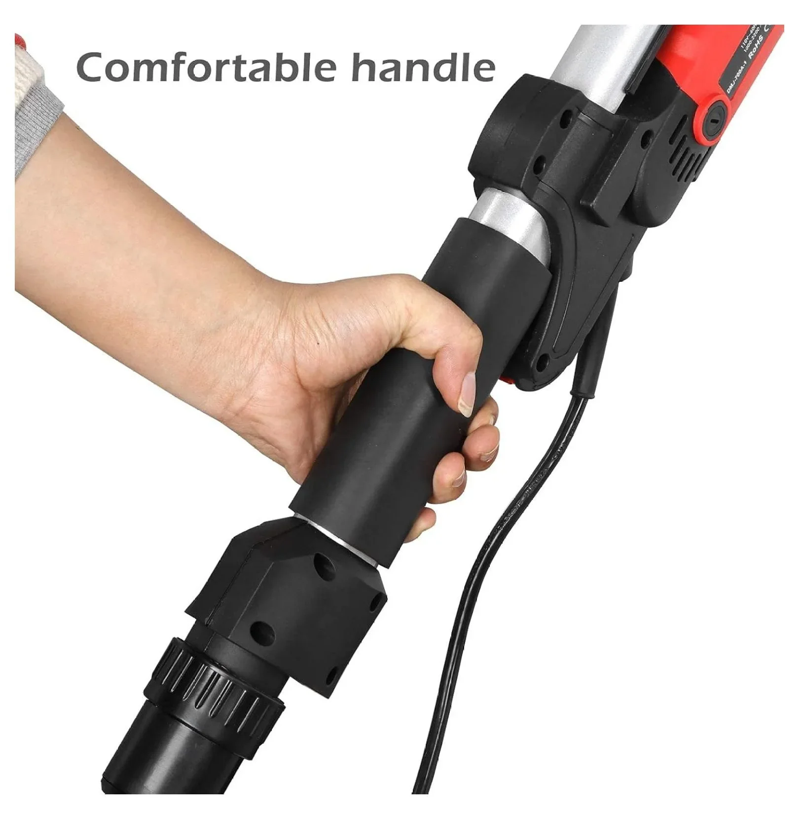 Electric Drywall Sander 800w Adjustable Variable 6 Speed Disc Sander w/ 6 Sand Pads, 1000-2000RPM