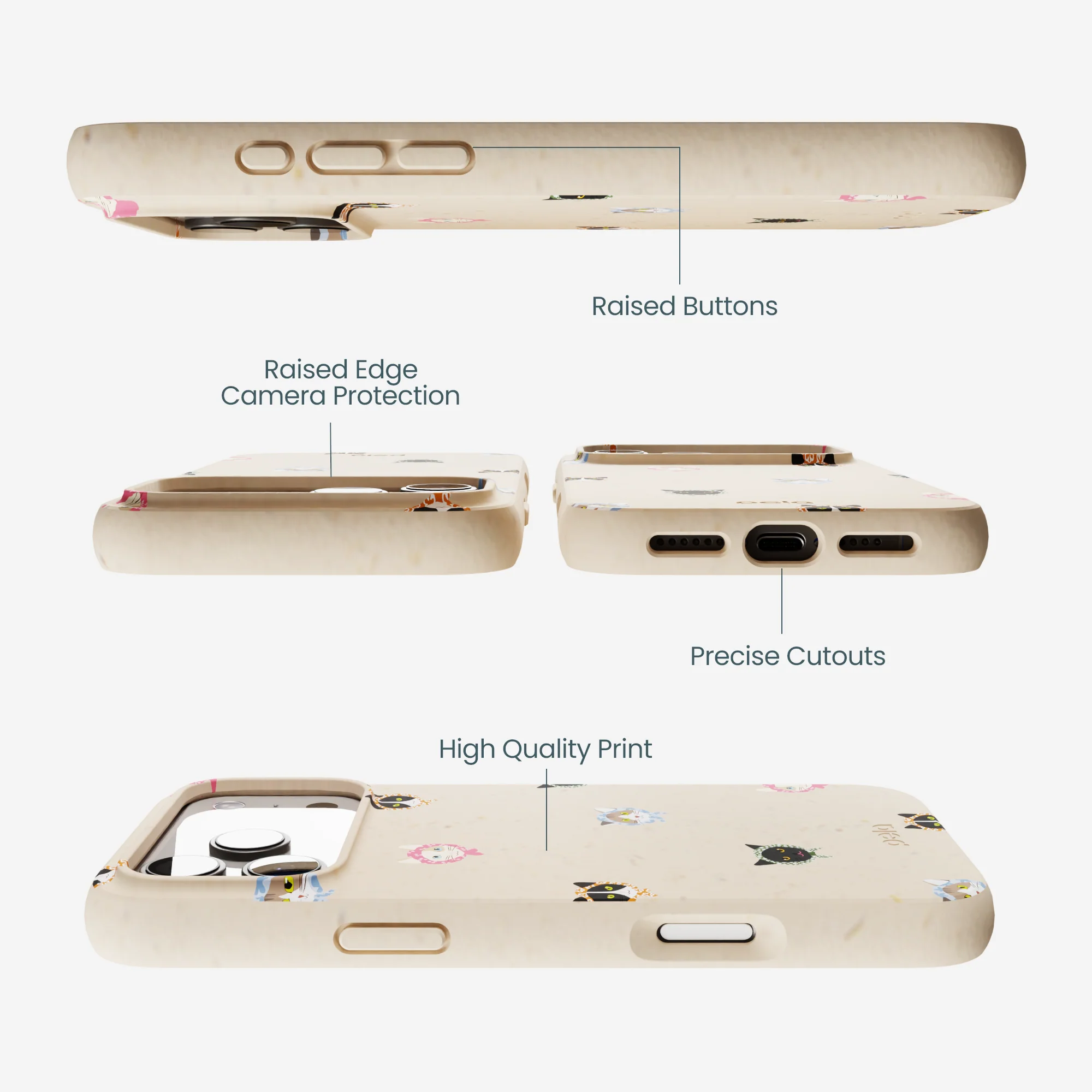 Seashell Cat Couture iPhone 17 Pro Max Case