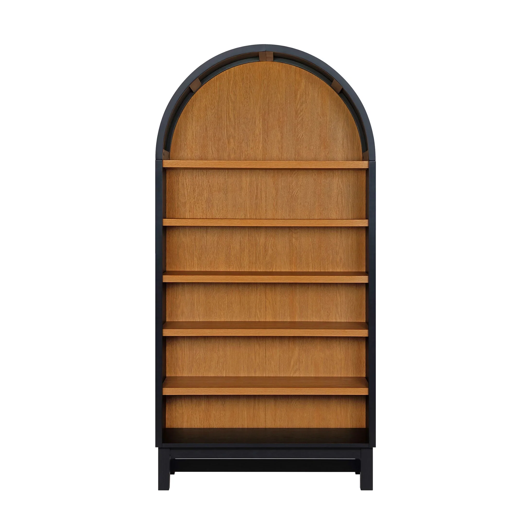 Better Homes & Gardens Juliet Open Arch Bookcase, Rich Black and Light Honey