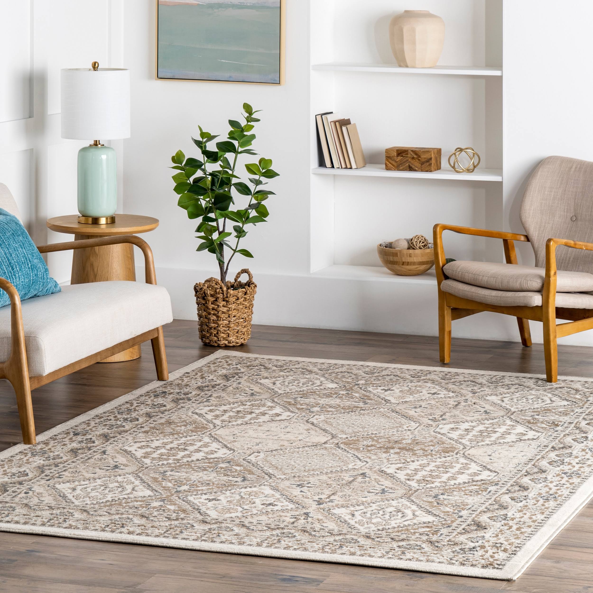 nuLOOM Becca Vintage Tile Area Rug 8' x 10' Beige