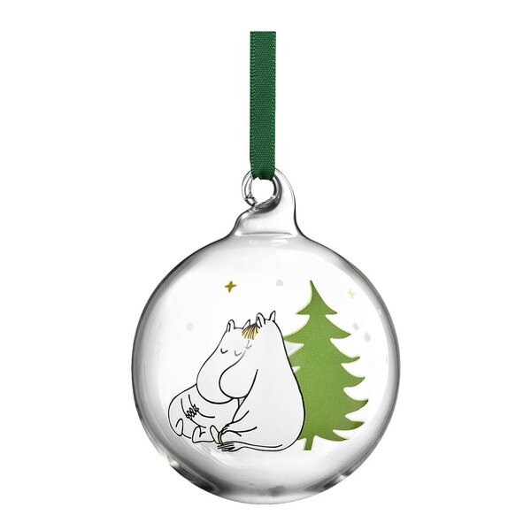 Mummi julekule 7 cm gran grønn