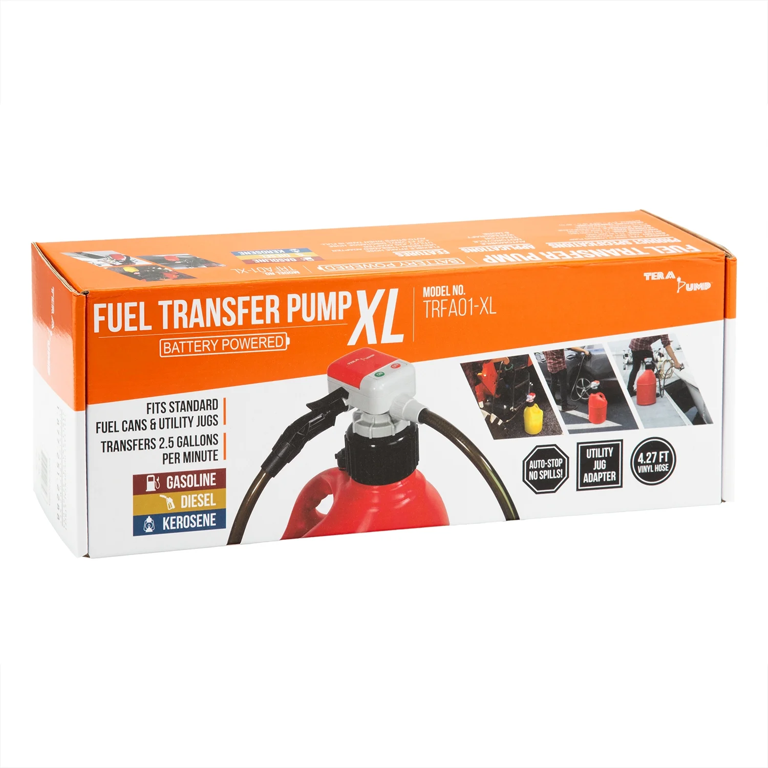 Tera Pump TRFA01 - XL Utility Jug Battery Powered Fuel Transfer Pump (Pump Only)