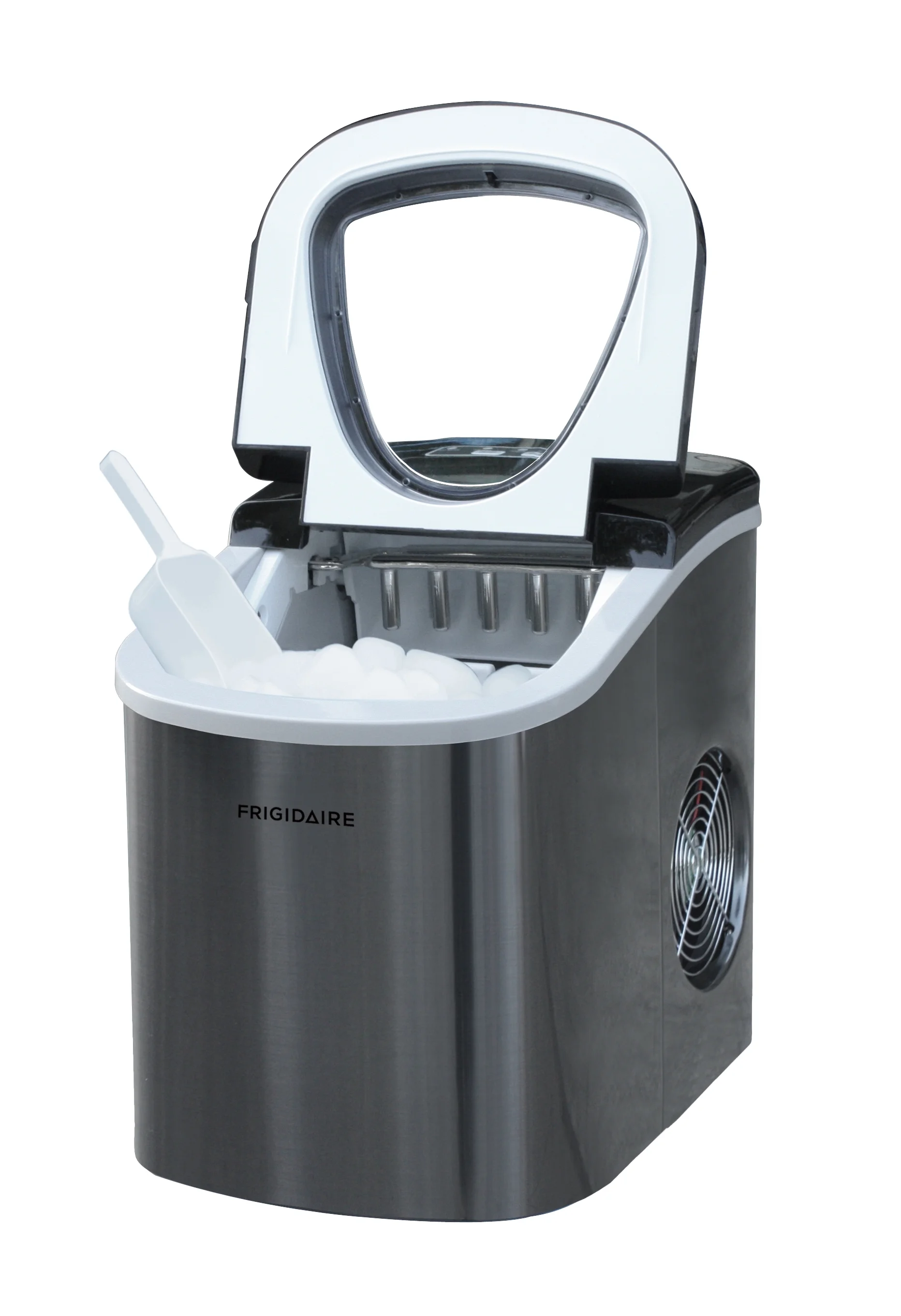 Portable Self Cleaning Ice Maker, Black Stainless Steel, (EFIC117-Ssblack_Sc) - Image 3