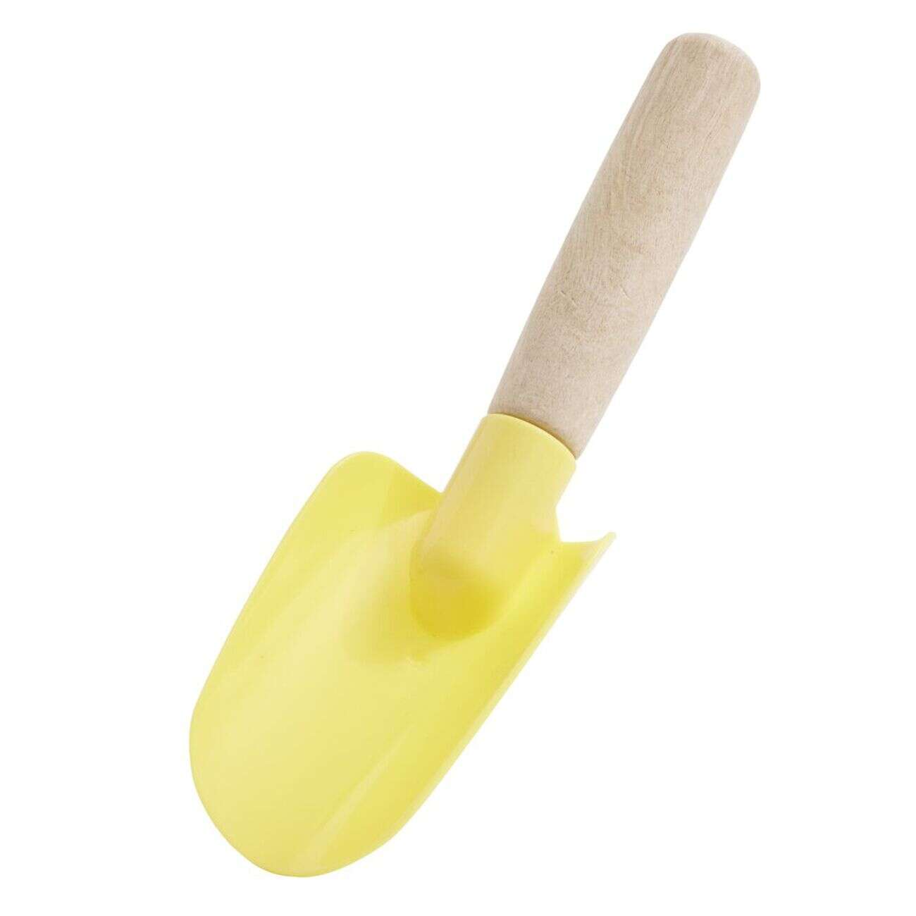 Pelle et râteau de plage plastique et bois 6x4xH17cm (4 pièces)