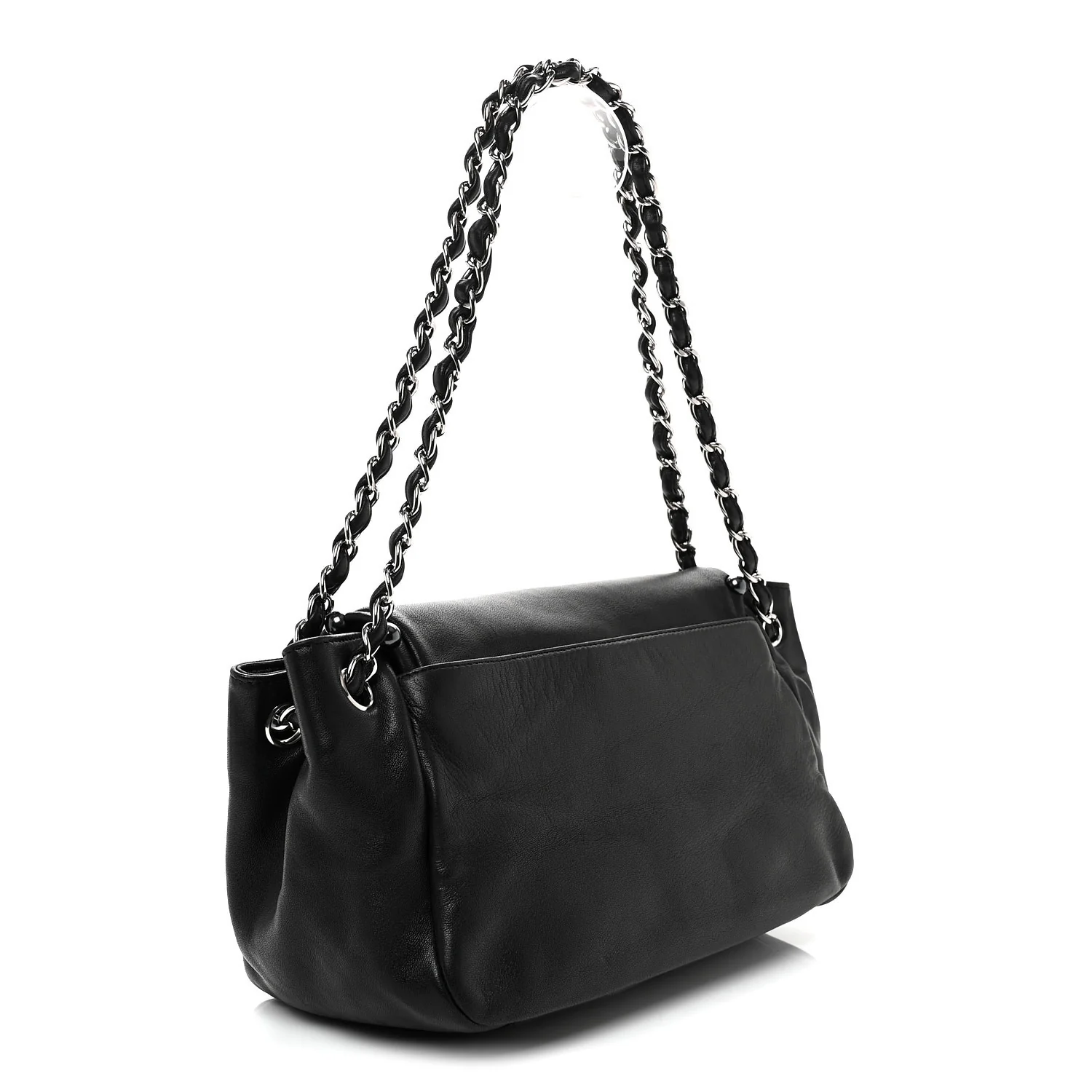 Lambskin Pearl Obsession Flap Black