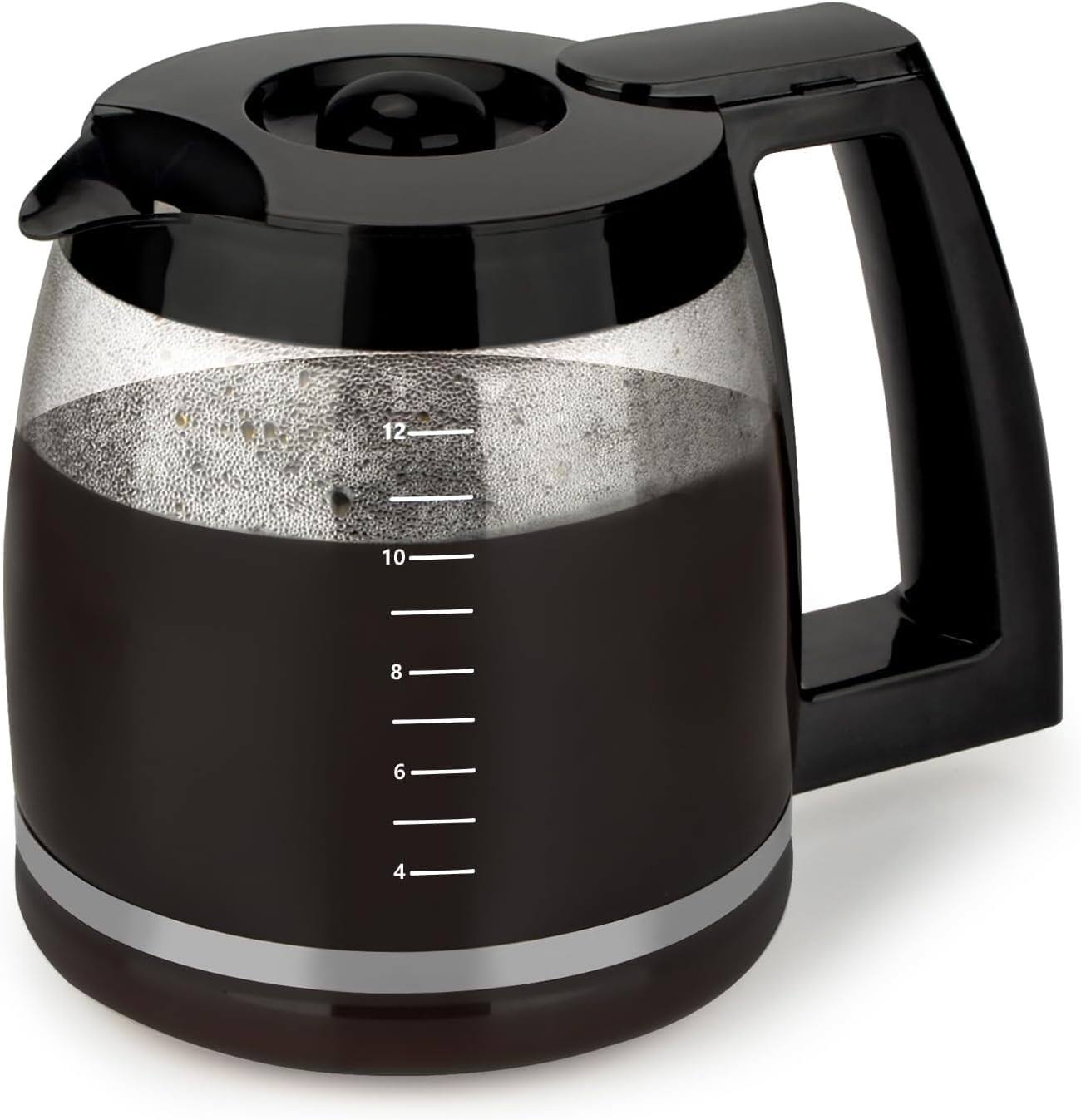 Replacement Coffeemaker Carafe for Cuisinart Coffee Maker Models DCC-2200, DCC-2600, DCC-2800, Dcc-3200, and DCC-3200P1, Glass Coffee Pot