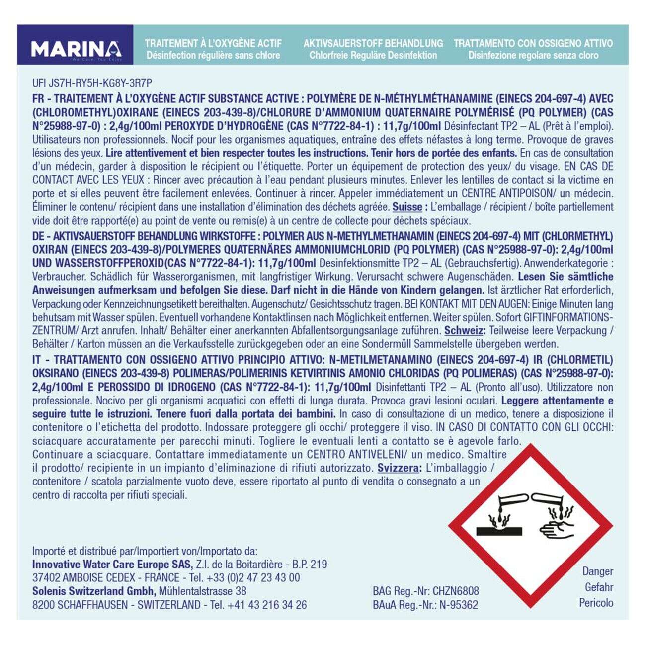 Traitement complet sans chlore 5L