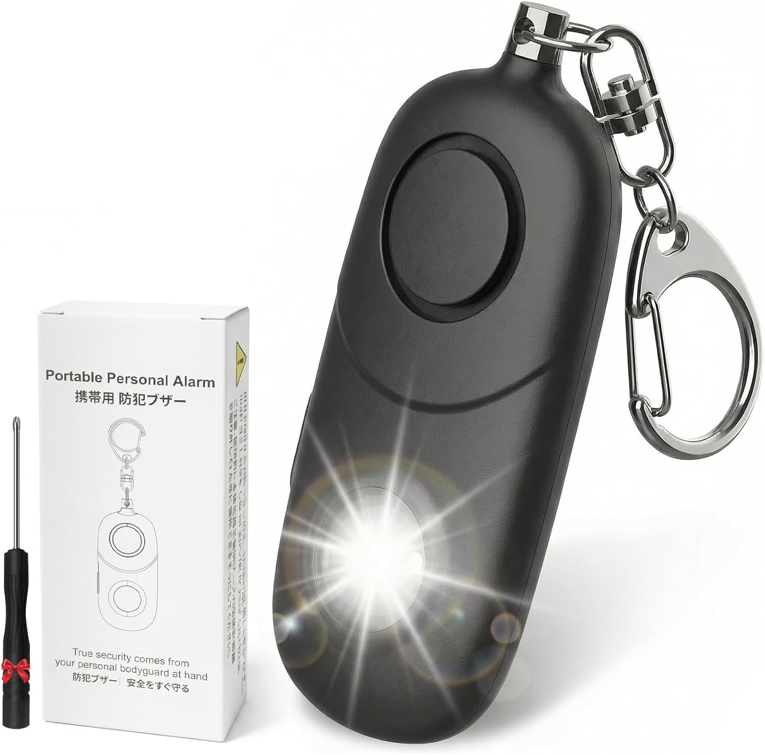 Personal Alarm for Women Keychain Alarm: Qoosea 135dB Emergency Keychain Siren with Strobe Light Loud Siren for Women Kids Students Seniors Emergency Self-Defense for Night Sports