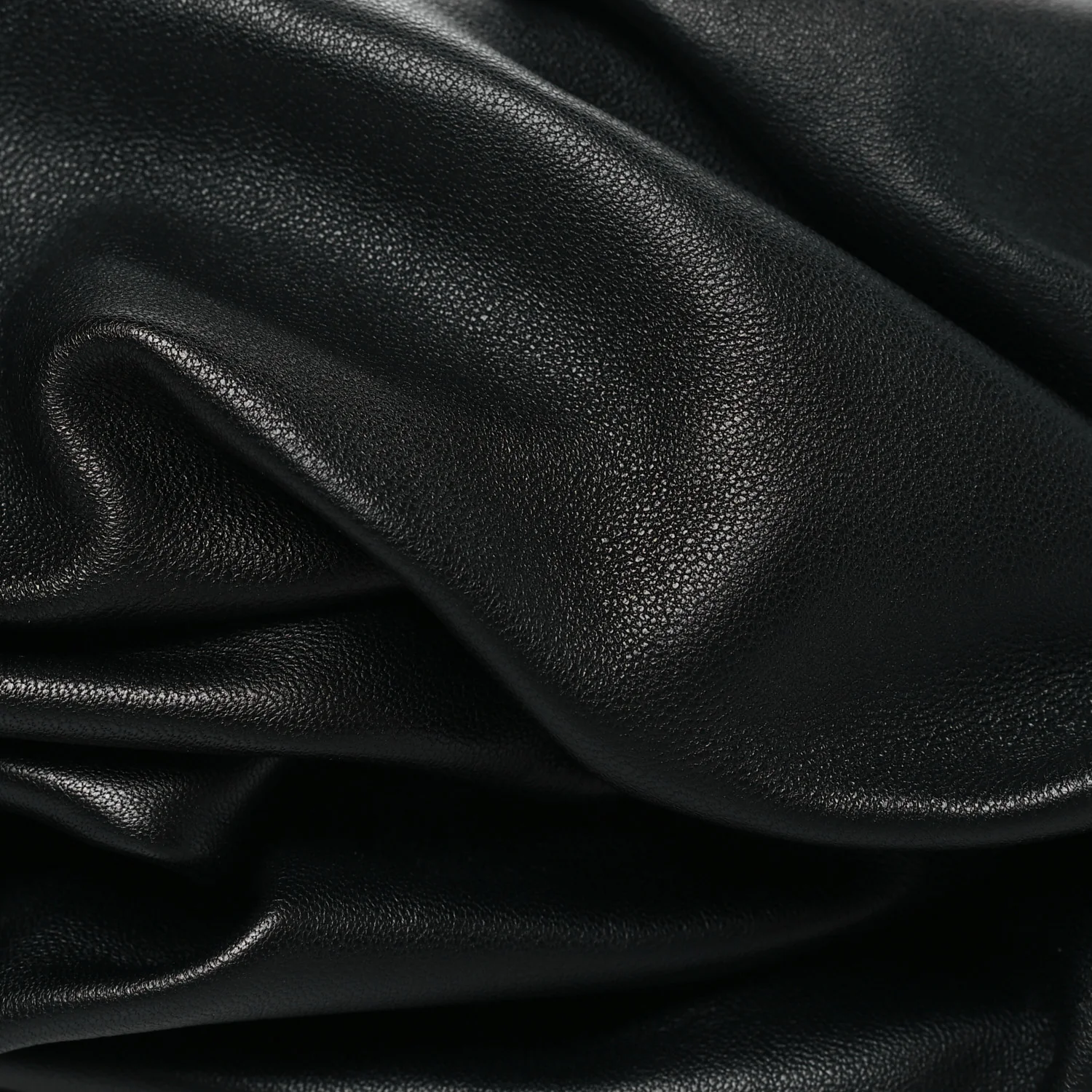 Lambskin Rose Clutch Black