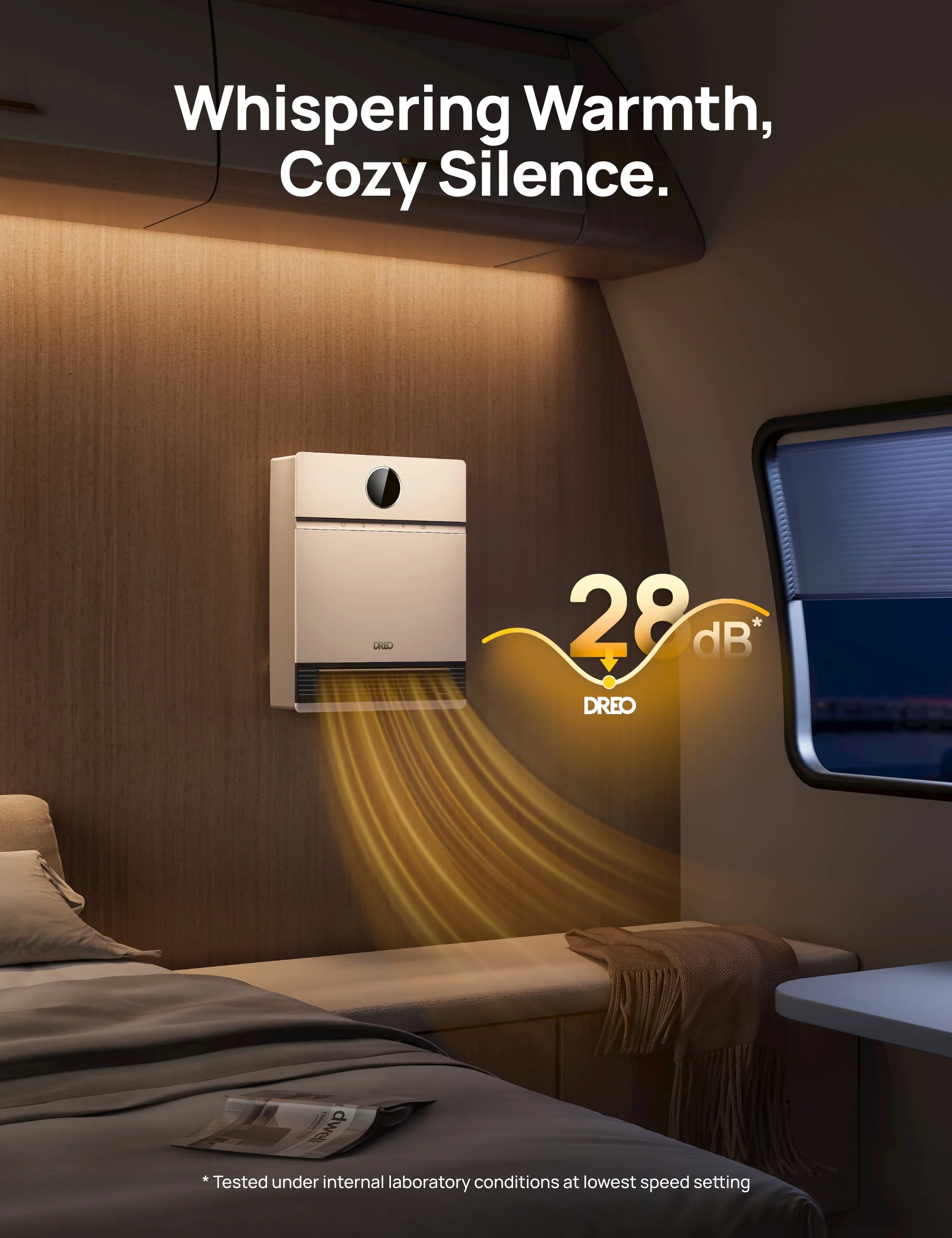 Smart Wall Heater, IP24 Electric PTC Space for Indoor Use, 30 Oscillation, Adjustable Thermostat, Remote Control, Works With Alexa, 24H Timer, Easy Mounted for Bedroom, Office(White/Standard) Image 7