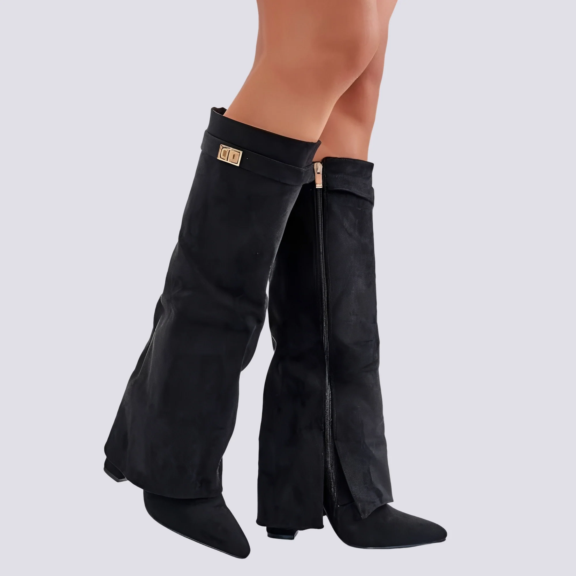 Blair - Bottes Hautes Élégantes avec Rabat