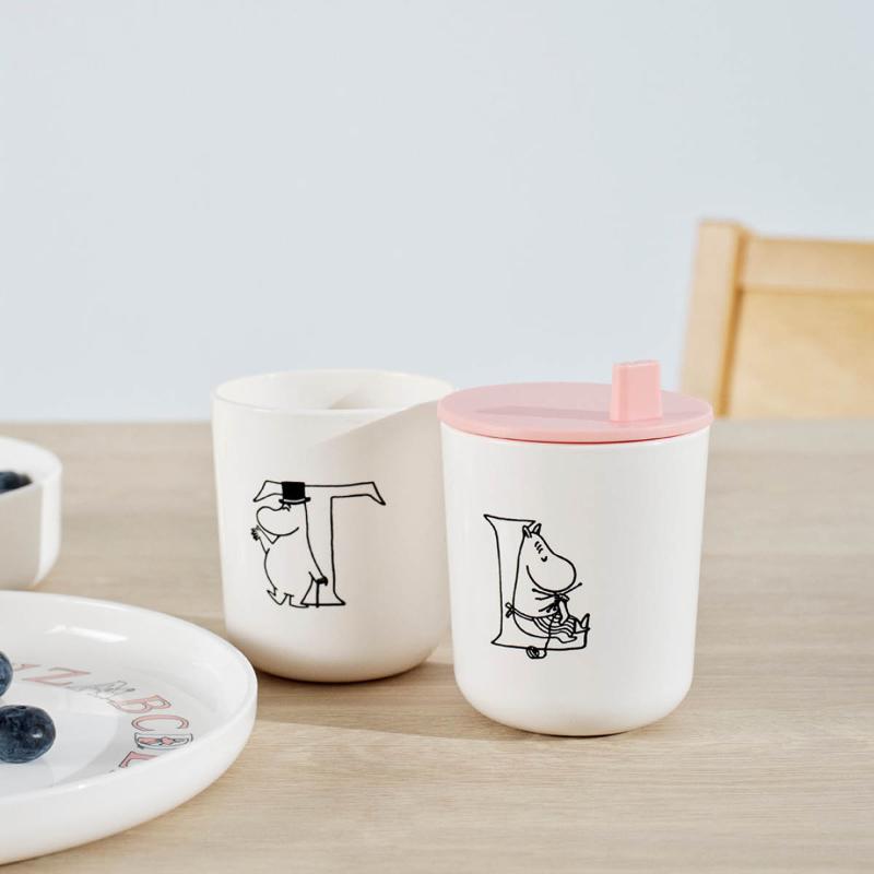 Moomin ABC drikke lokk til krus salmon