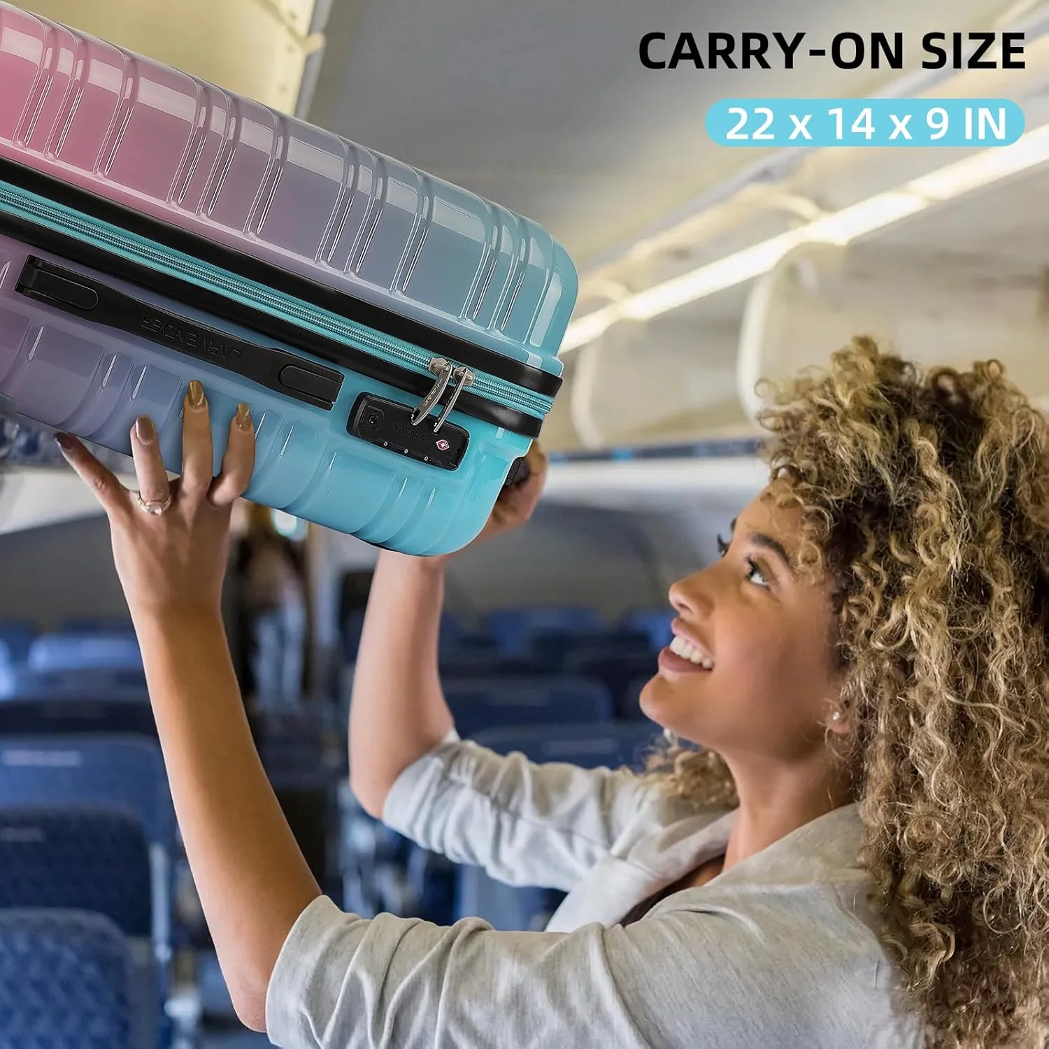 Ensemble de 6 valises, ensemble de valises rigides extensibles avec roulettes multidirectionnelles, ensemble de bagages à roulettes légers