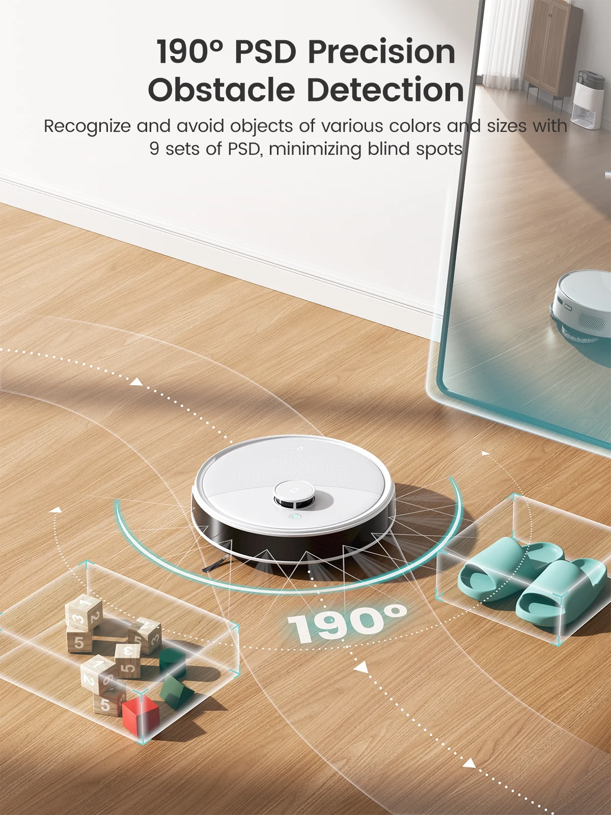 M3L Robot Vacuum and Mop, 12000Pa Suction, All-in-One Base Station, Anti-Tangle Brushes Dual Spinning Mop, Self-Emptying Refilling, LIDAR Navigation(M3L) - Image 8