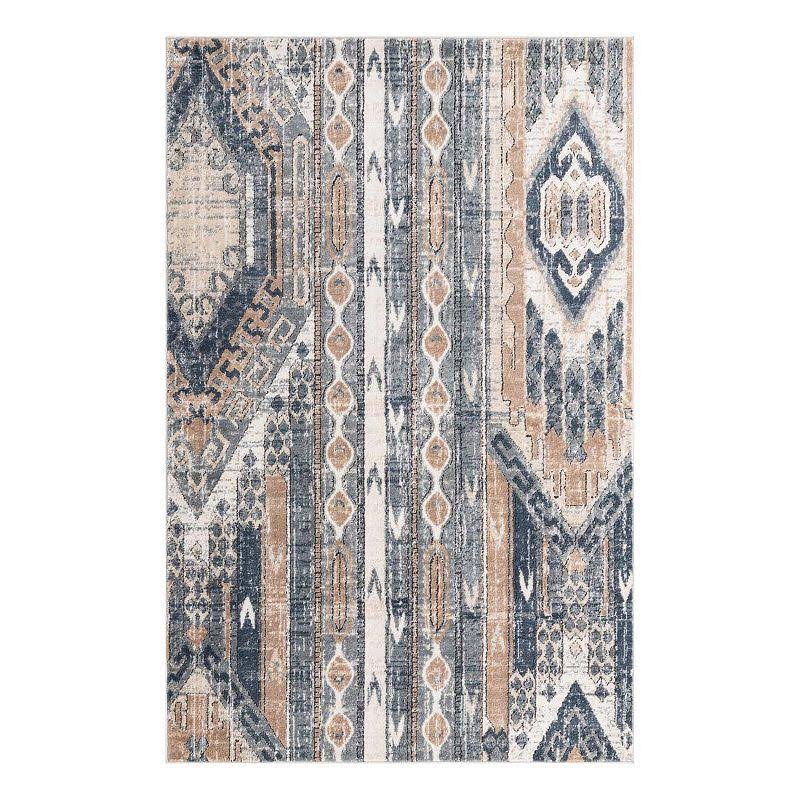Unique Loom Orford Portland Rug, Navy Blue/Tan (7' 0 x 10' 0)