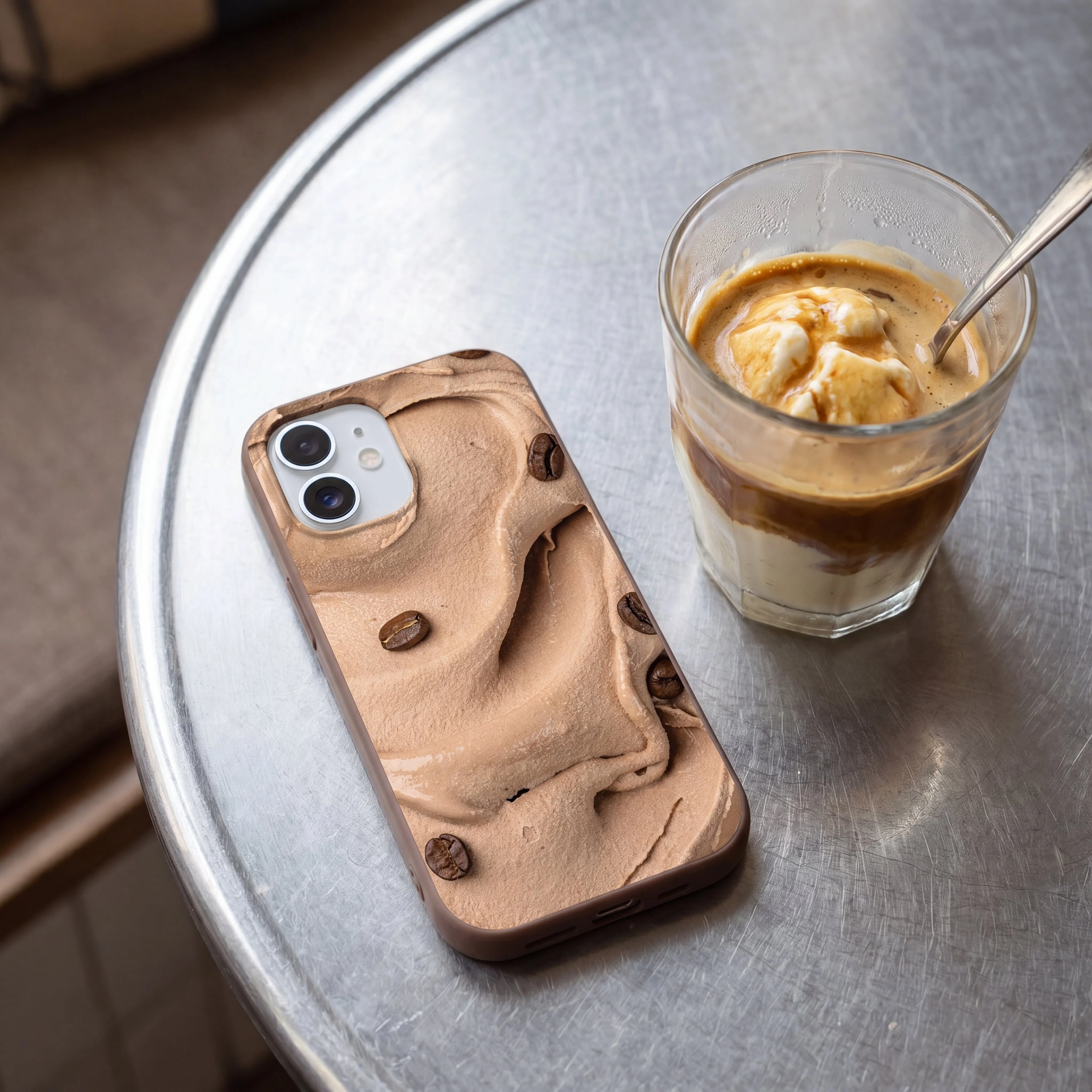Chocolate Brown Espresso Swirl iPhone 16 Plus Case
