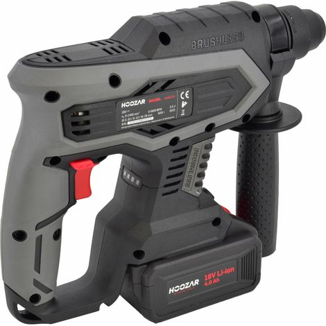 Hoozar młotowiertarka bezszczotkowa sds+ 18v 2x4.0ah 2.2j rh10bl — vue 2