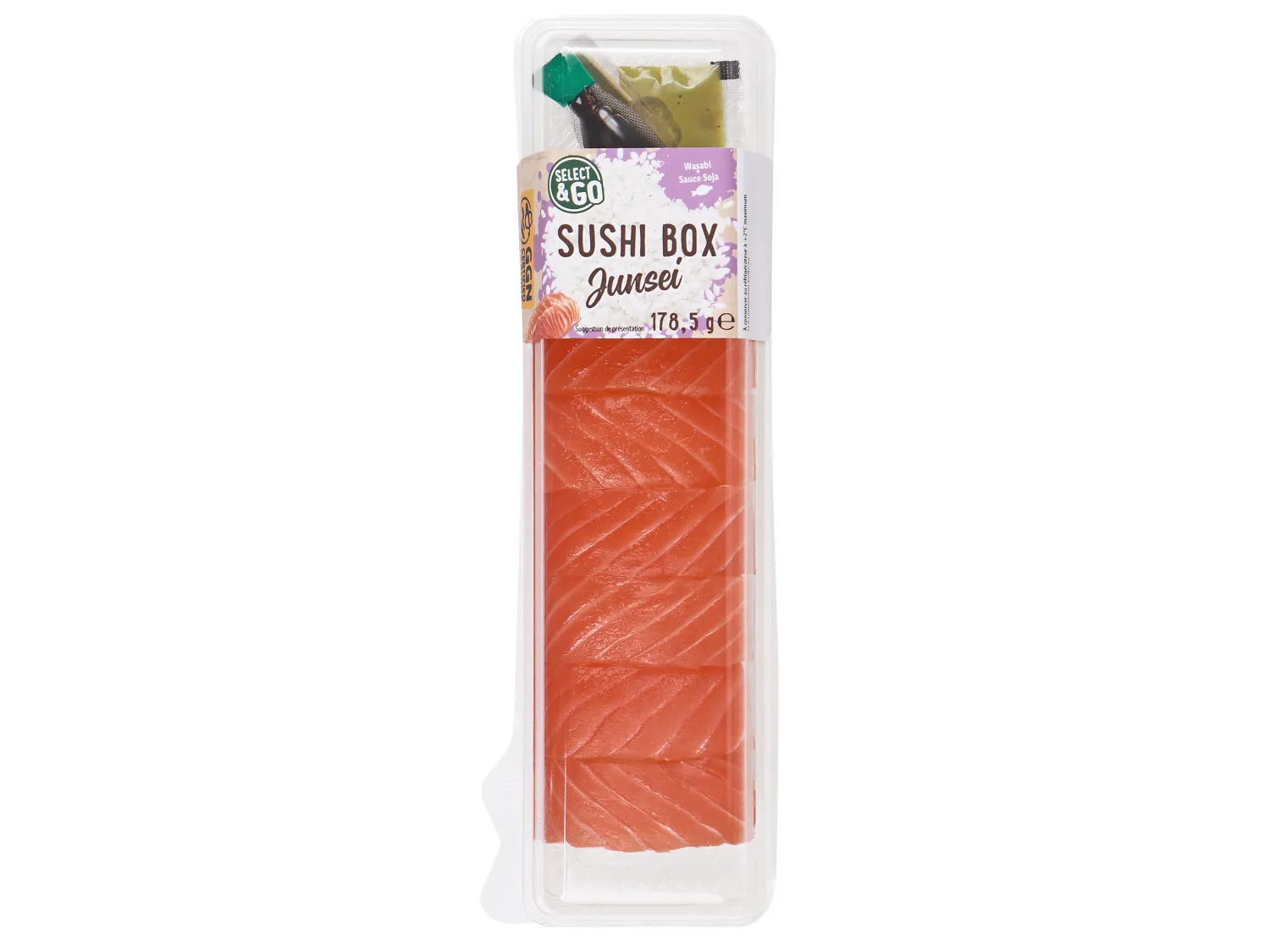 Select & Go Sushi Box Junsei  6 nigiris au saumon cru GGN