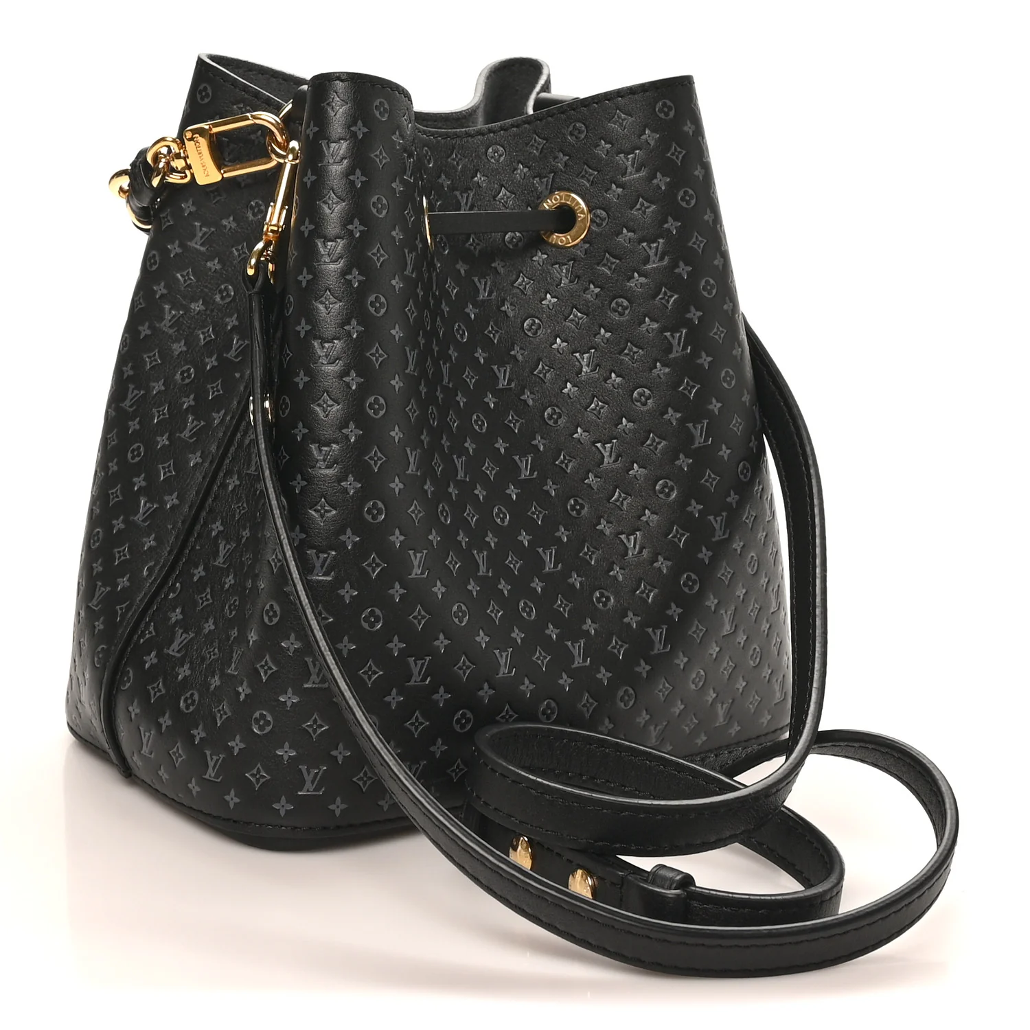 Calfskin Nanogram Embossed Neonoe BB Black