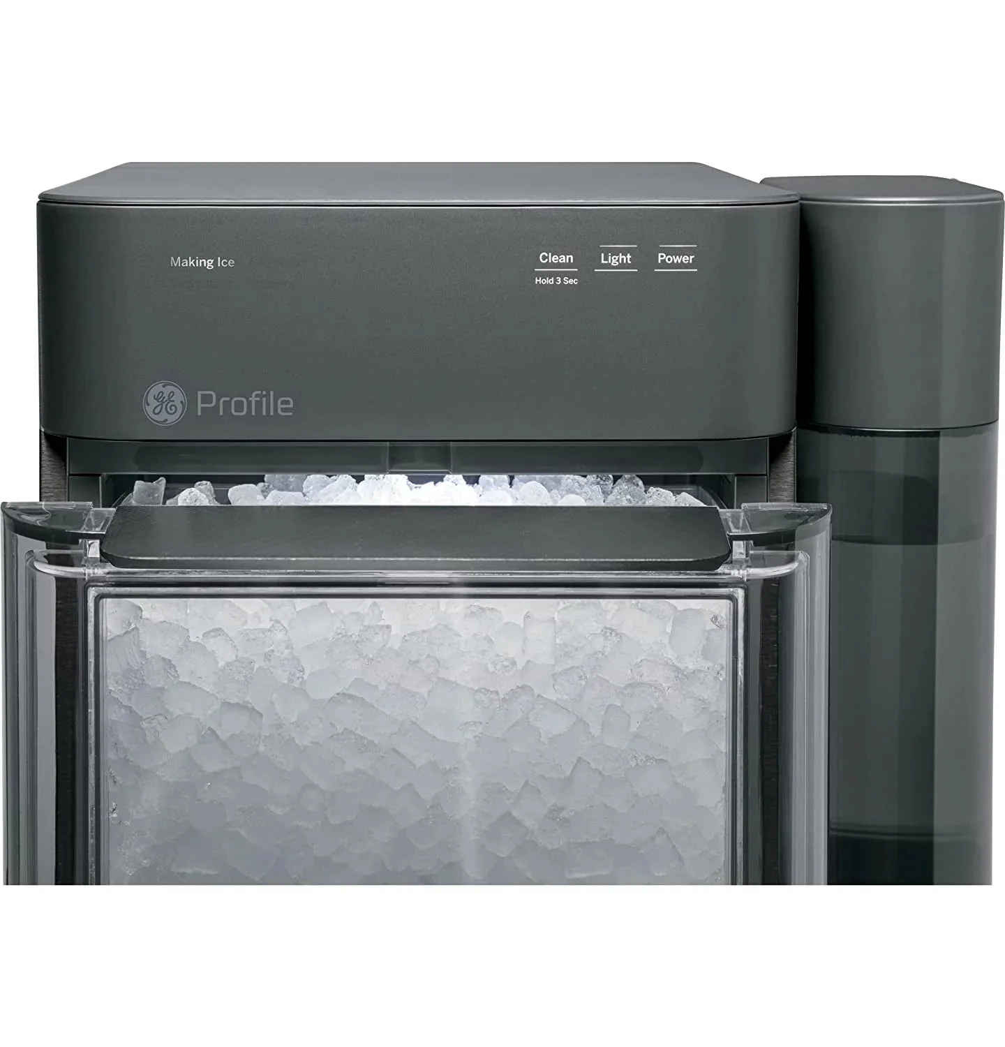 2.0 Countertop Nugget Ice Maker | Ice Machine with Wifi Connectivity | Smart Home Kitchen Essentials | Black Stainless