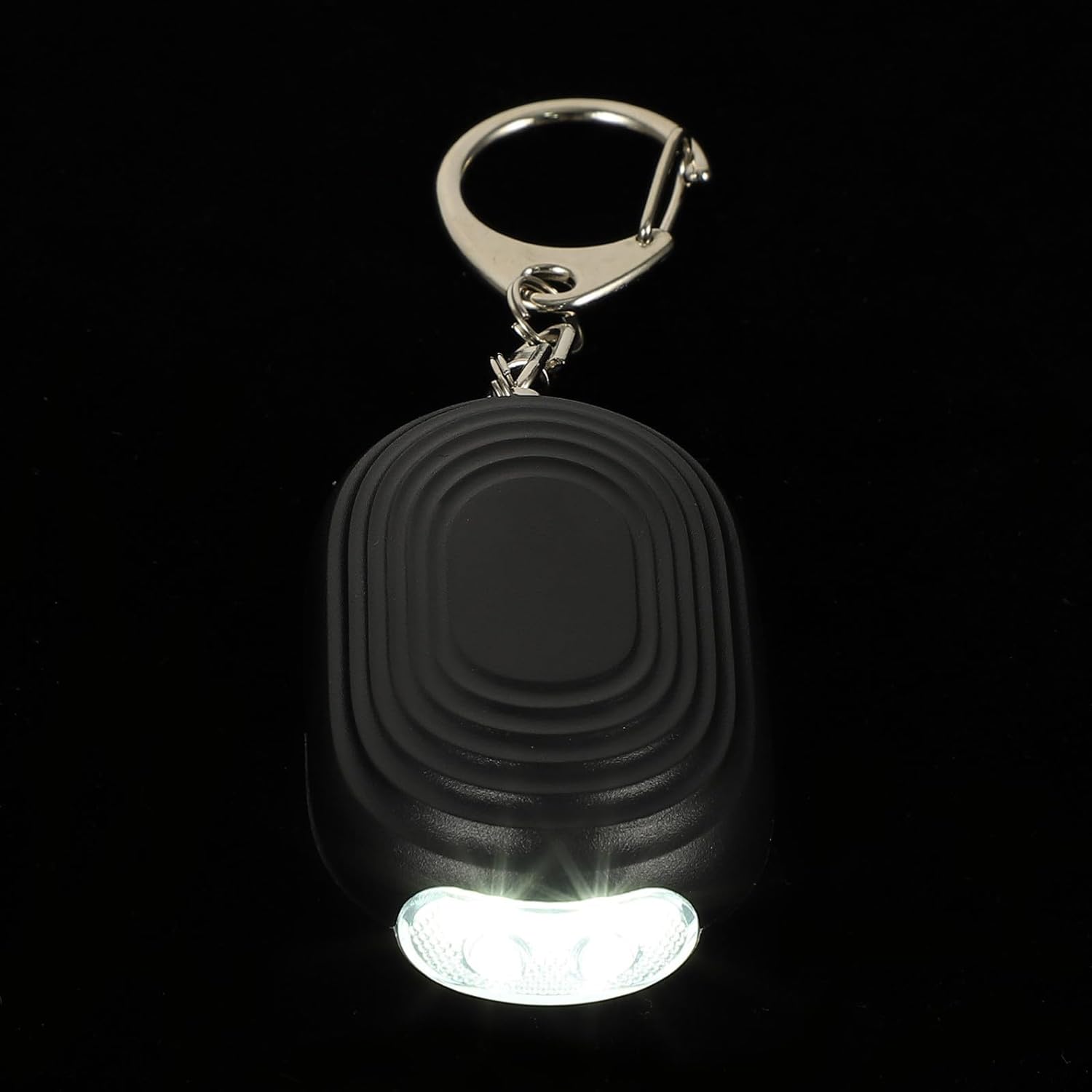 Personal Alarm for Women with Loud Siren and LED Flashlight, 3-in-1 Safety Protection Device Made of Sturdy Abs for Outdoor Activities and Traveling, Compact Black Emergency