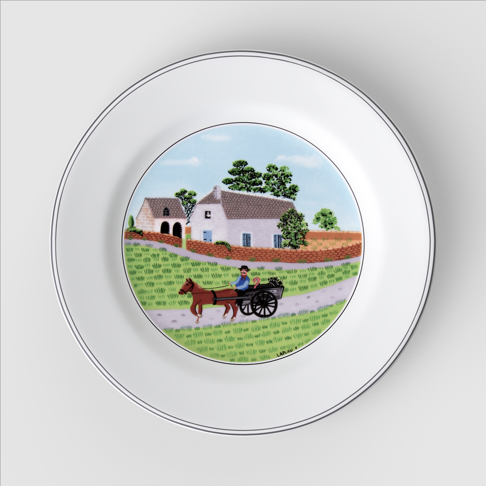 Design Naif Salad/ Dessert Plate - Multi-colored, 8.3'', Premium Porcelain