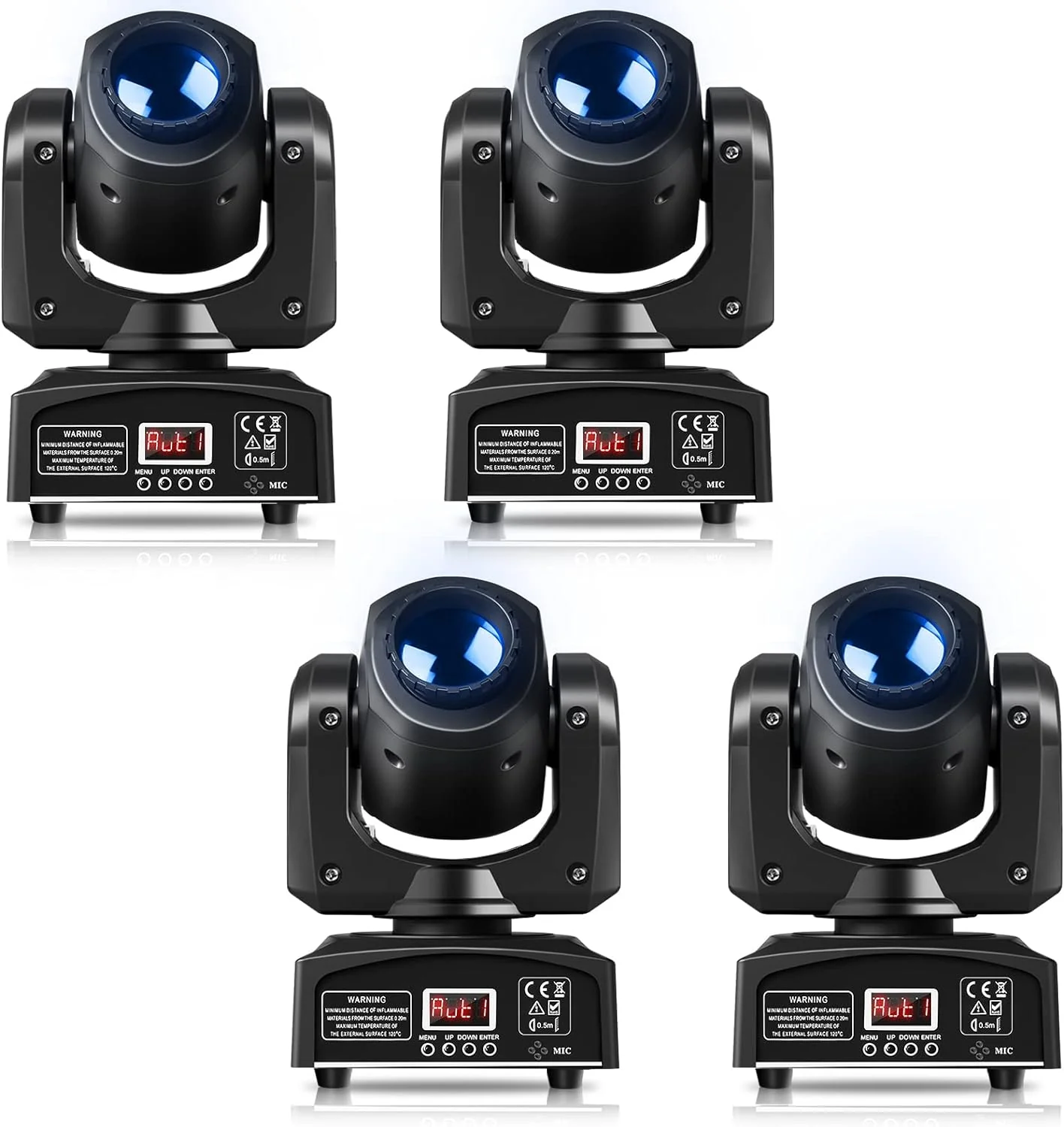 Stage Lights Moving Head Lights 8 Gobos 8 Colors 11 Channels 25W Spotlights DMX 512 with Sound Activated for Wedding DJ Party Stage Lighting 2PCS
