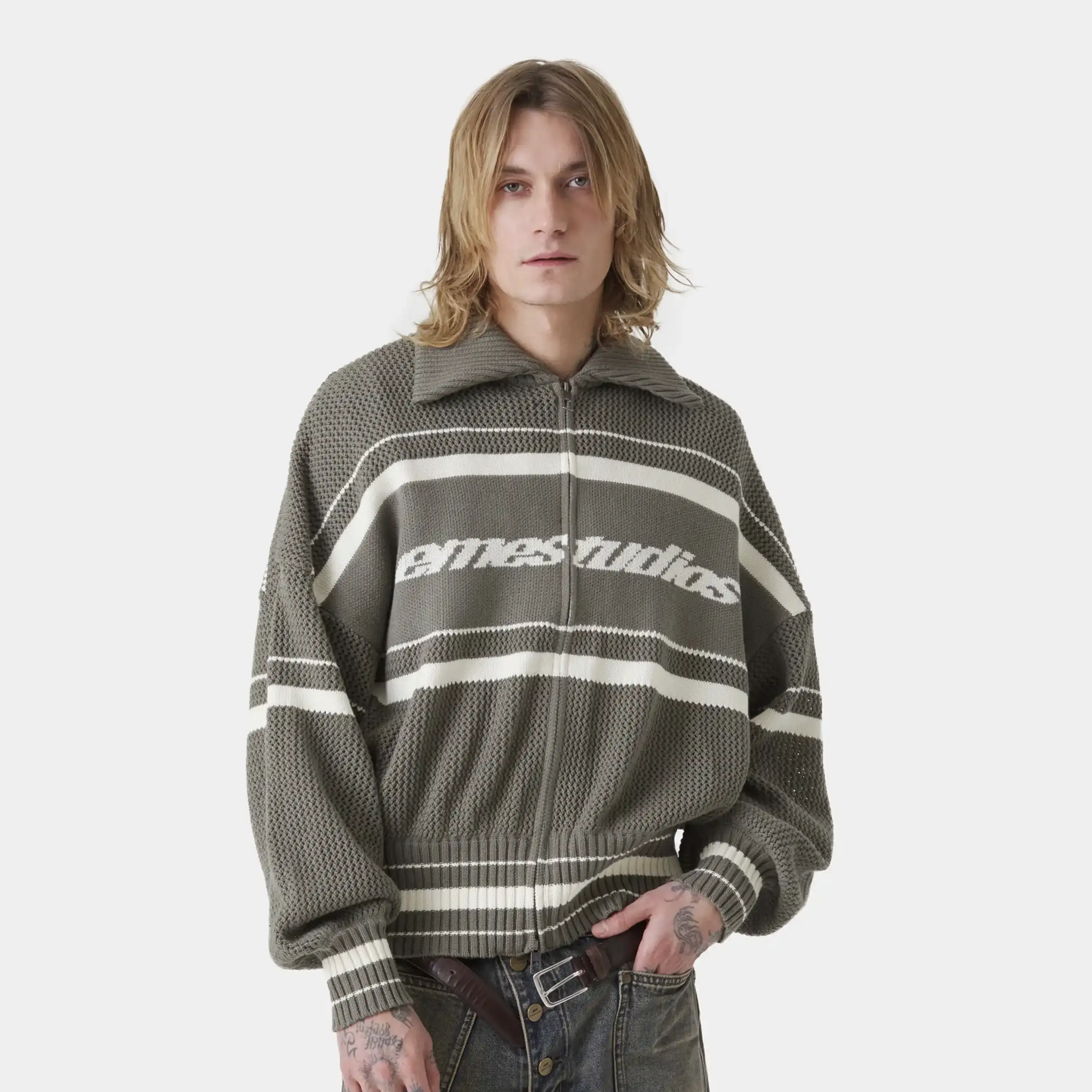 Unit Forest Zipper Knit