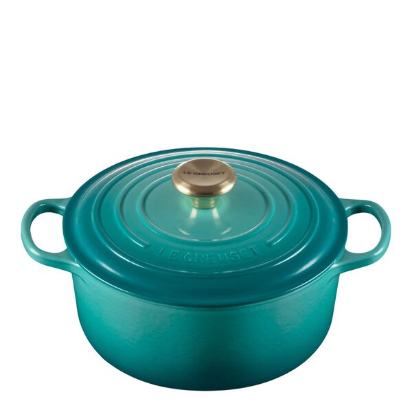 Signature støpejernsgryte rund 24 cm 4,2L Bleu Riviera