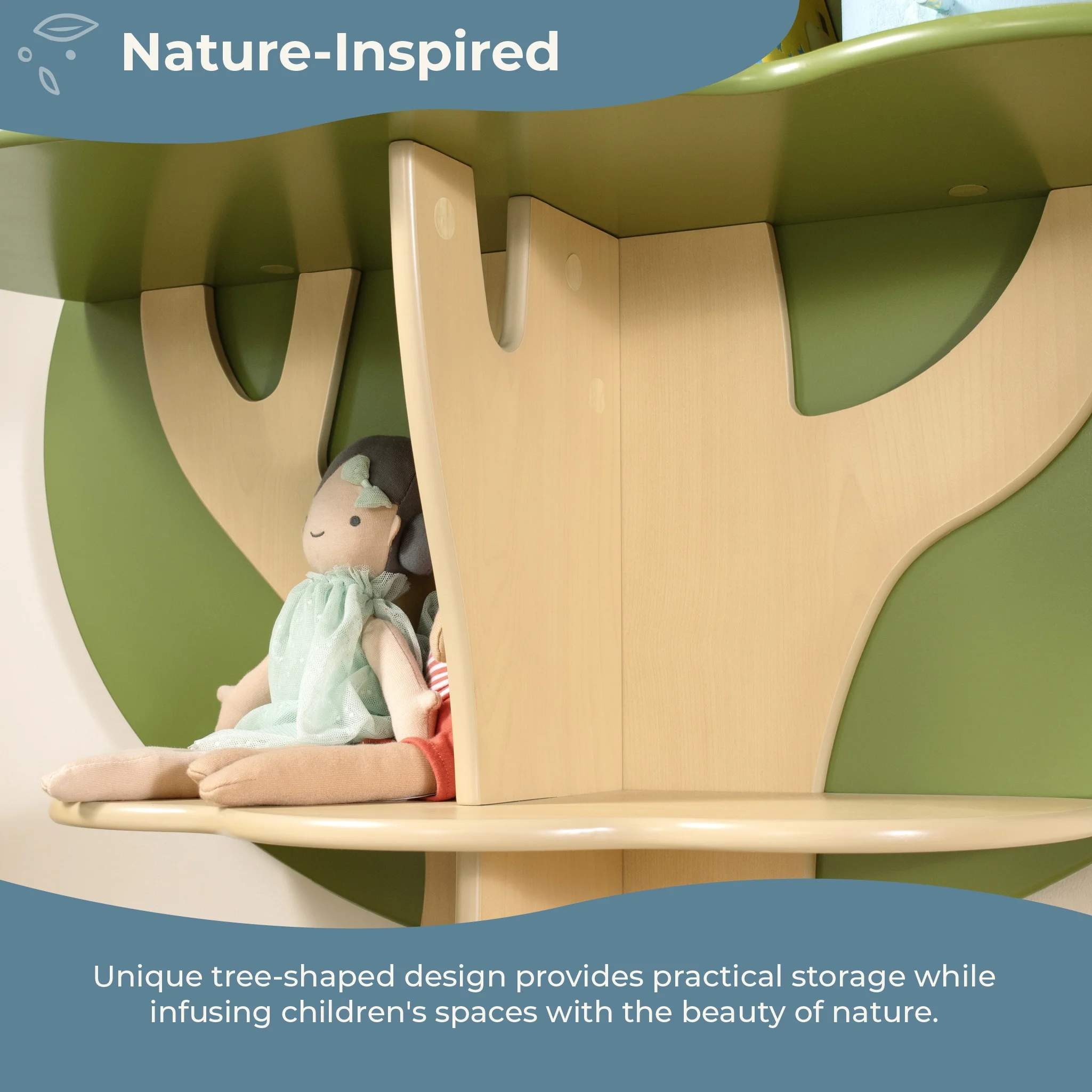 Tree Bookshelf for Kids: Montessori Wooden bookshelves and bookcases with 6 Shelves for Nursery, Homeschool, Daycare and Playroom Storage - Image 3