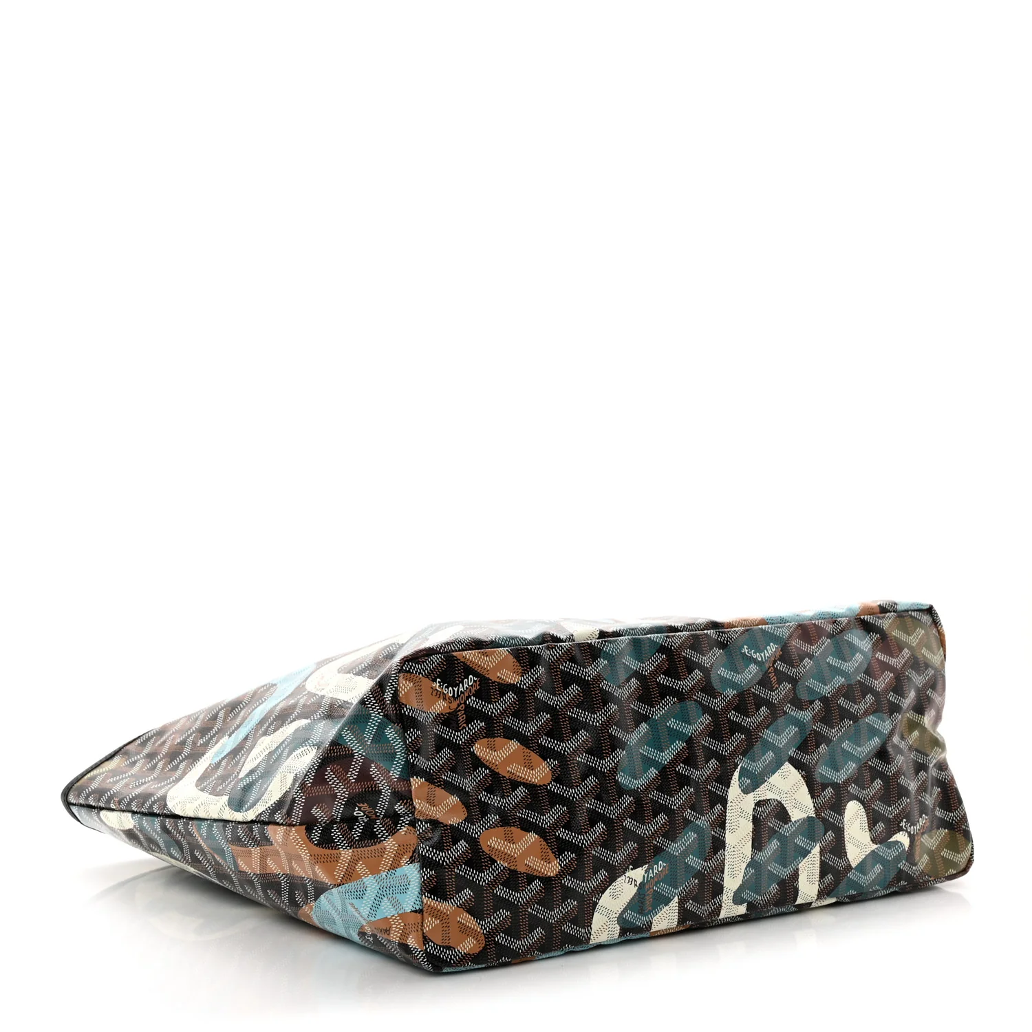 Goyardine Saint Louis Lettres Camouflage PM Black Blue