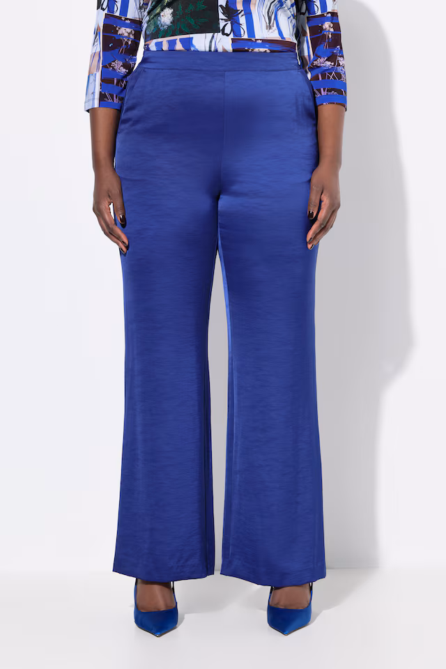 Textured Elastic Waistband Suit Pants