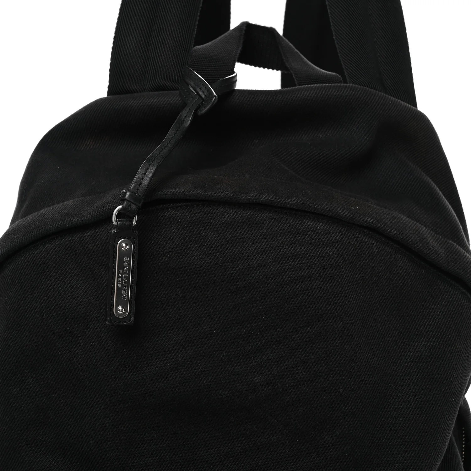 Canvas Signature Embroidered City Backpack Black