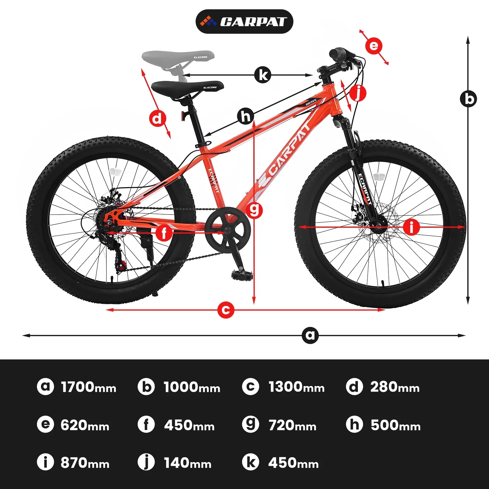 24-Inch Fat Tire Bike, Shimano 7-Speed Trail & Urban Mountain Bike with Disc Brakes – Gray