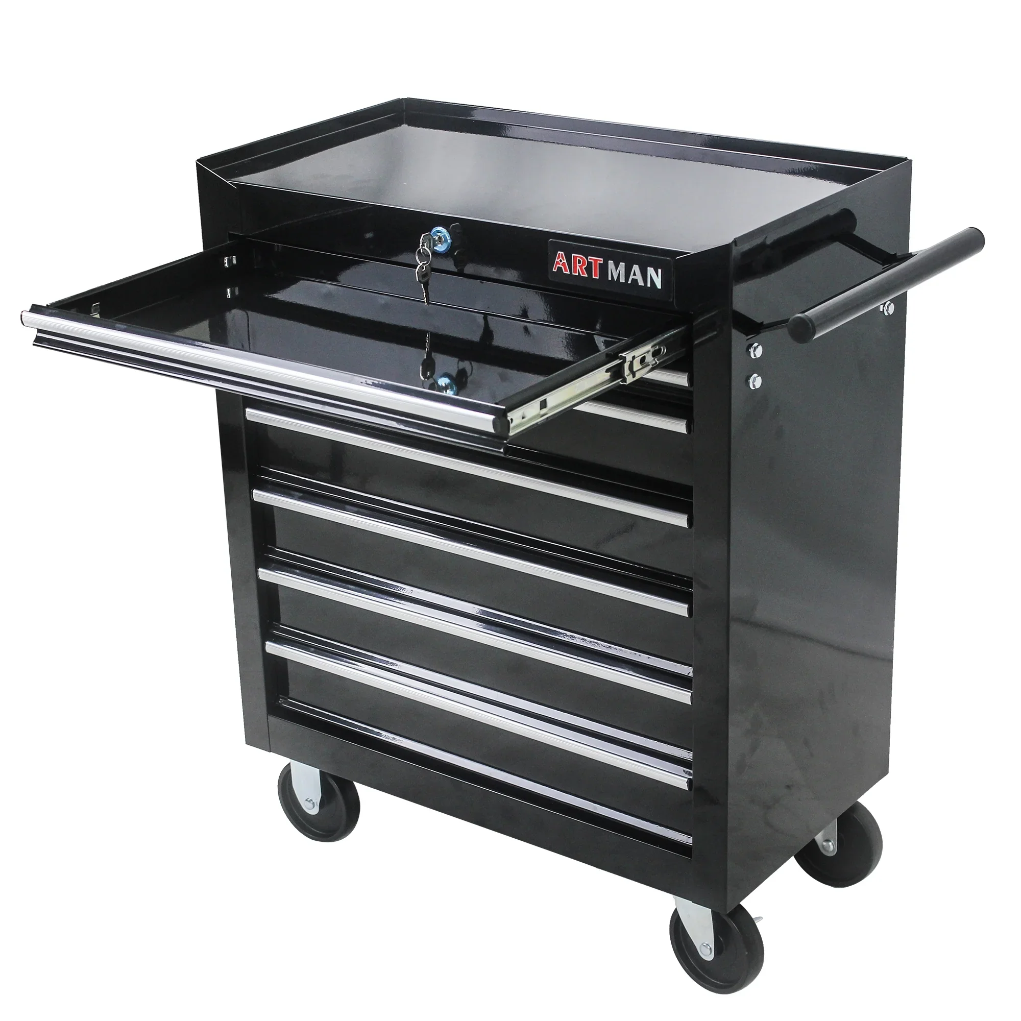 ARTMAN 7 Drawer Tool Rolling Storage Cart ,Tool Boxes Tool Chest with Wheels and Drawers for Garage Workshop Warehouse