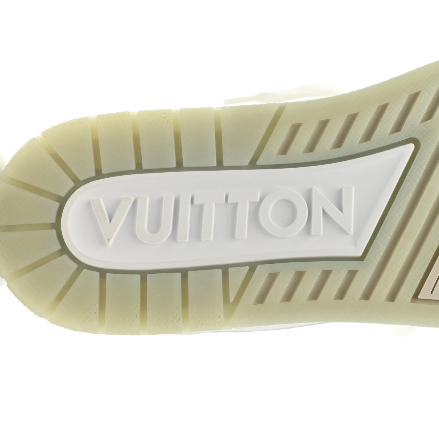Calfskin Mens LV Trainer Sneakers 9 White