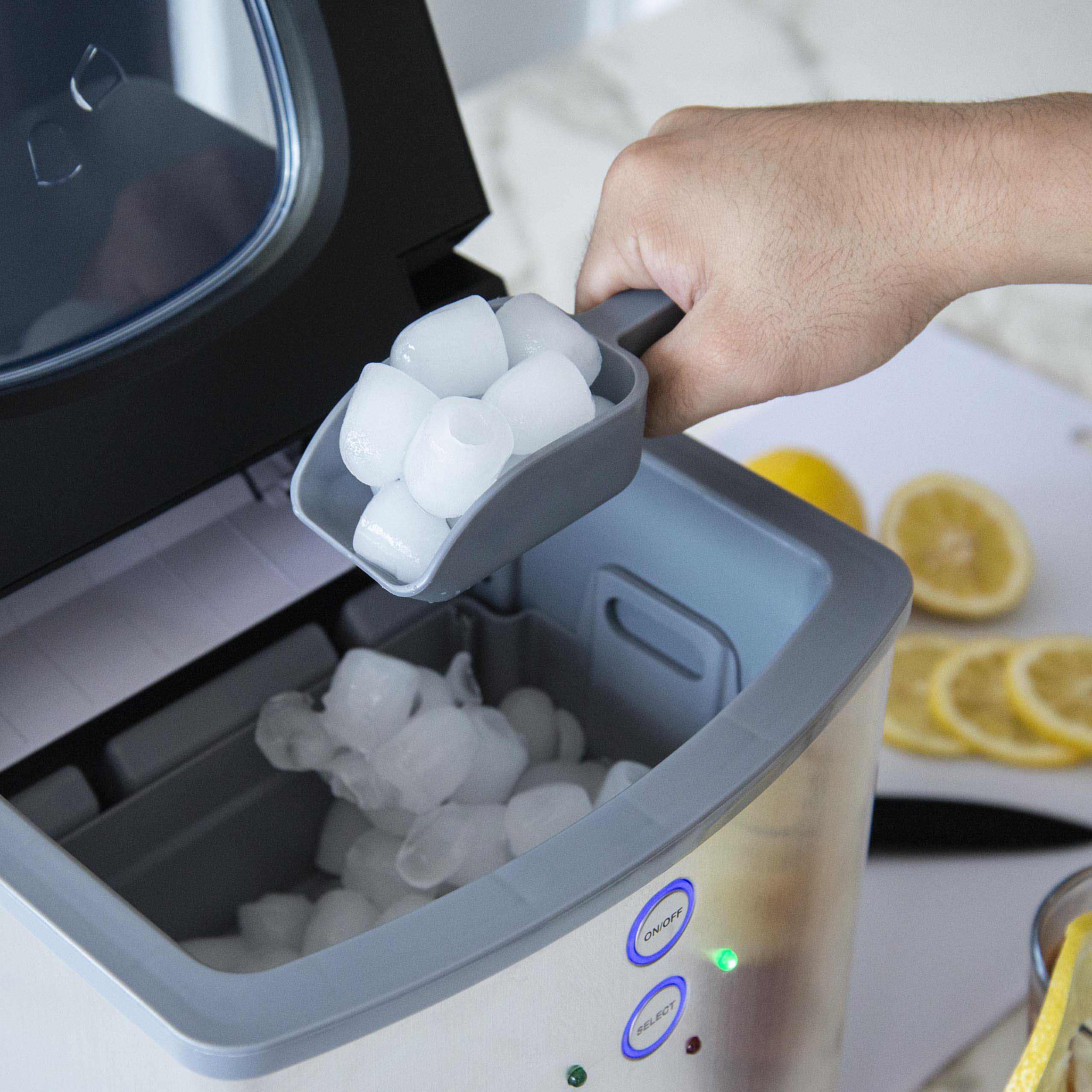 Newair Countertop Ice Maker. Bullet Ice, 33 lbs/day - Black