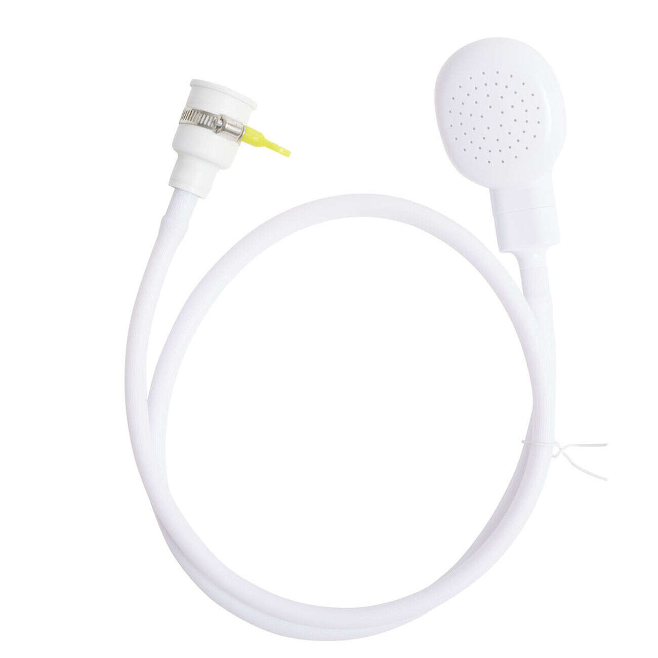 Pommeau de douche nomade pour robinet avec flexible blanc L113cm